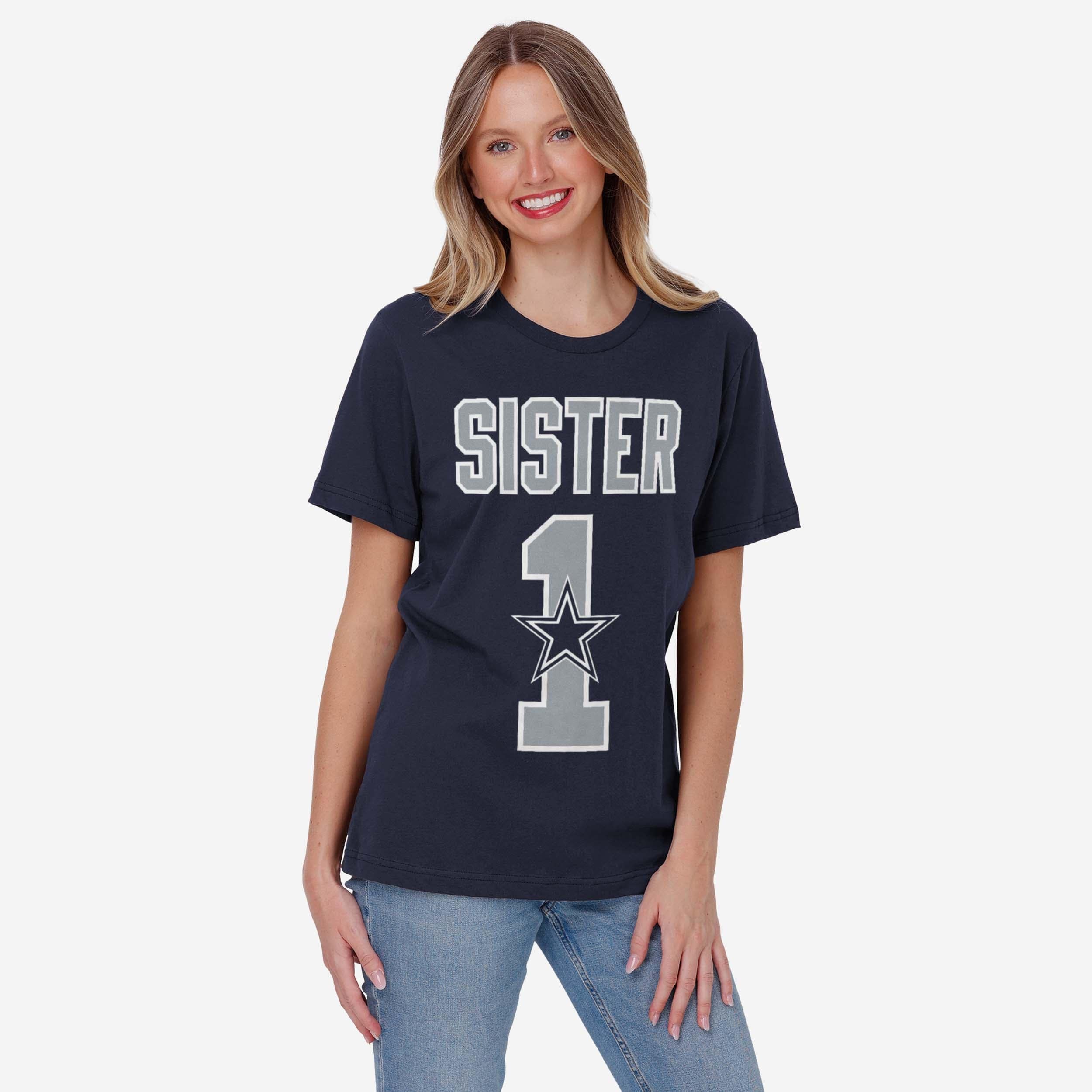 Dallas Cowboys Number 1 Sister T-Shirt - Image 2