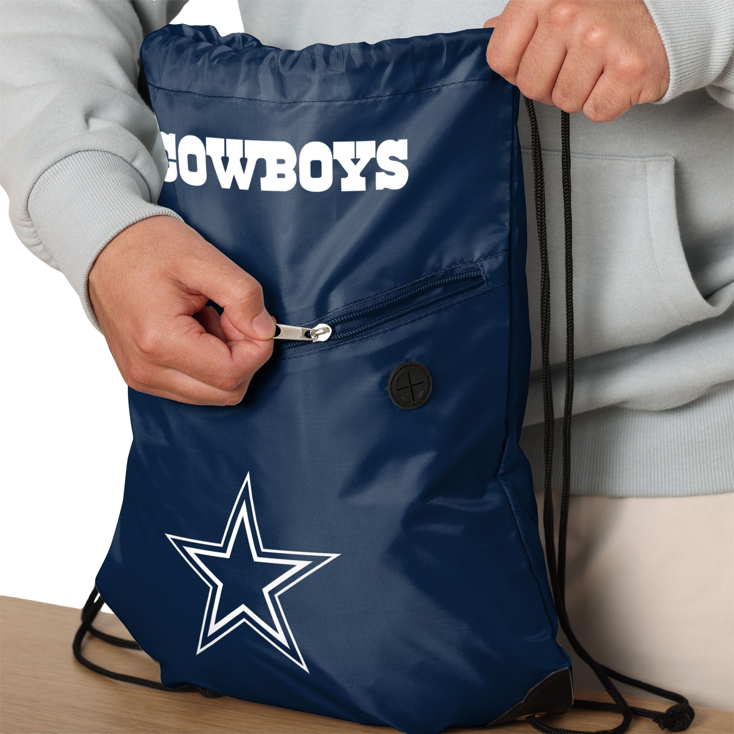 Dallas Cowboys Pocket Drawstring Backpack - Image 4
