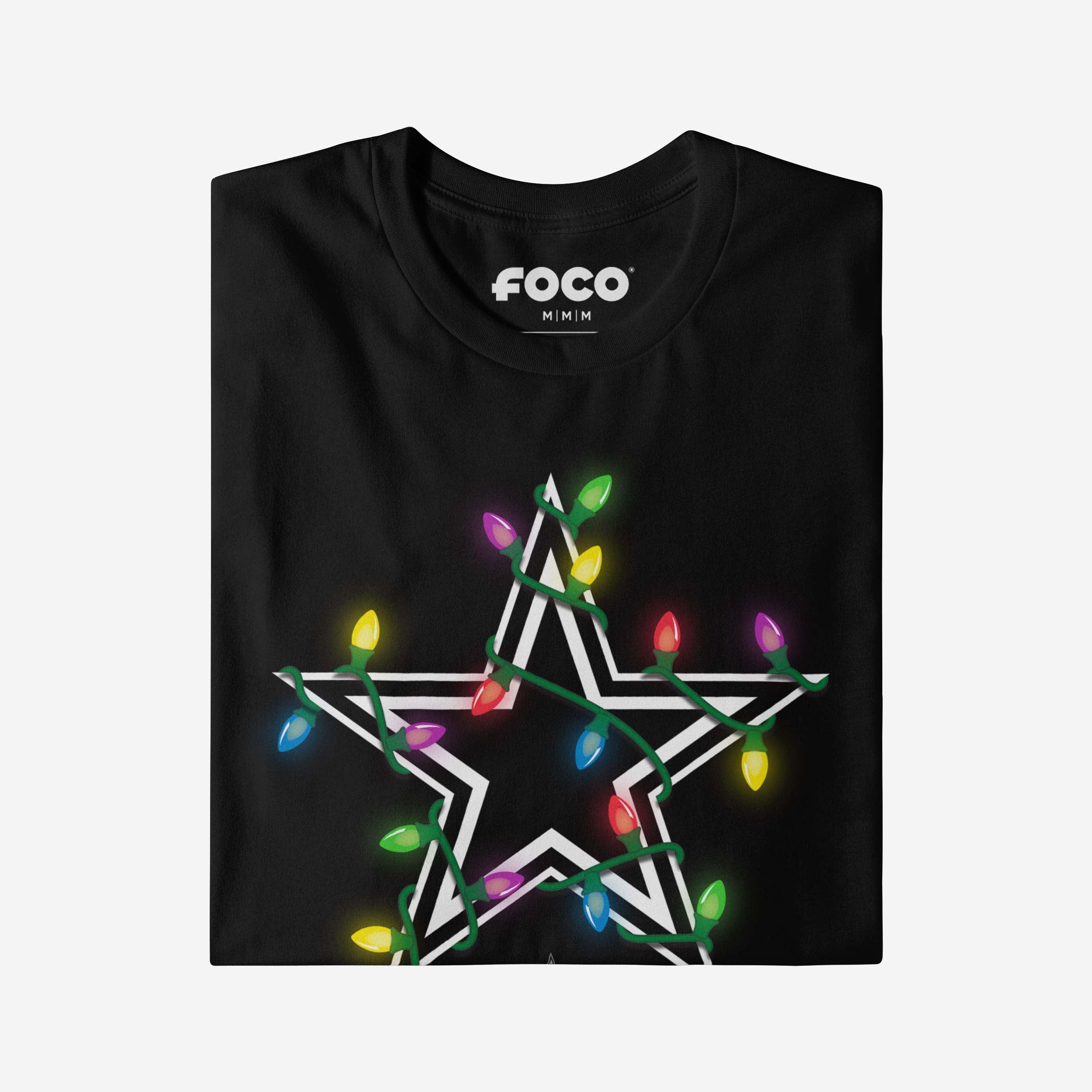 Dallas Cowboys Primary Logo Holiday Lights Long Sleeve T-Shirt - Image 4
