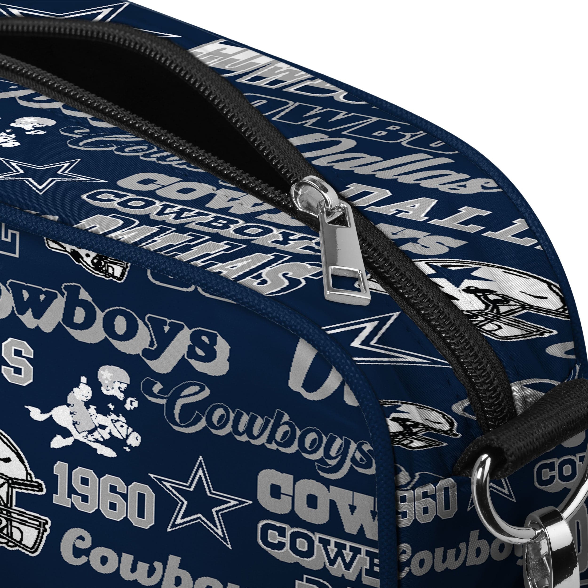 Dallas Cowboys Repeat Retro Print Nylon Crossbody Bag - Image 5