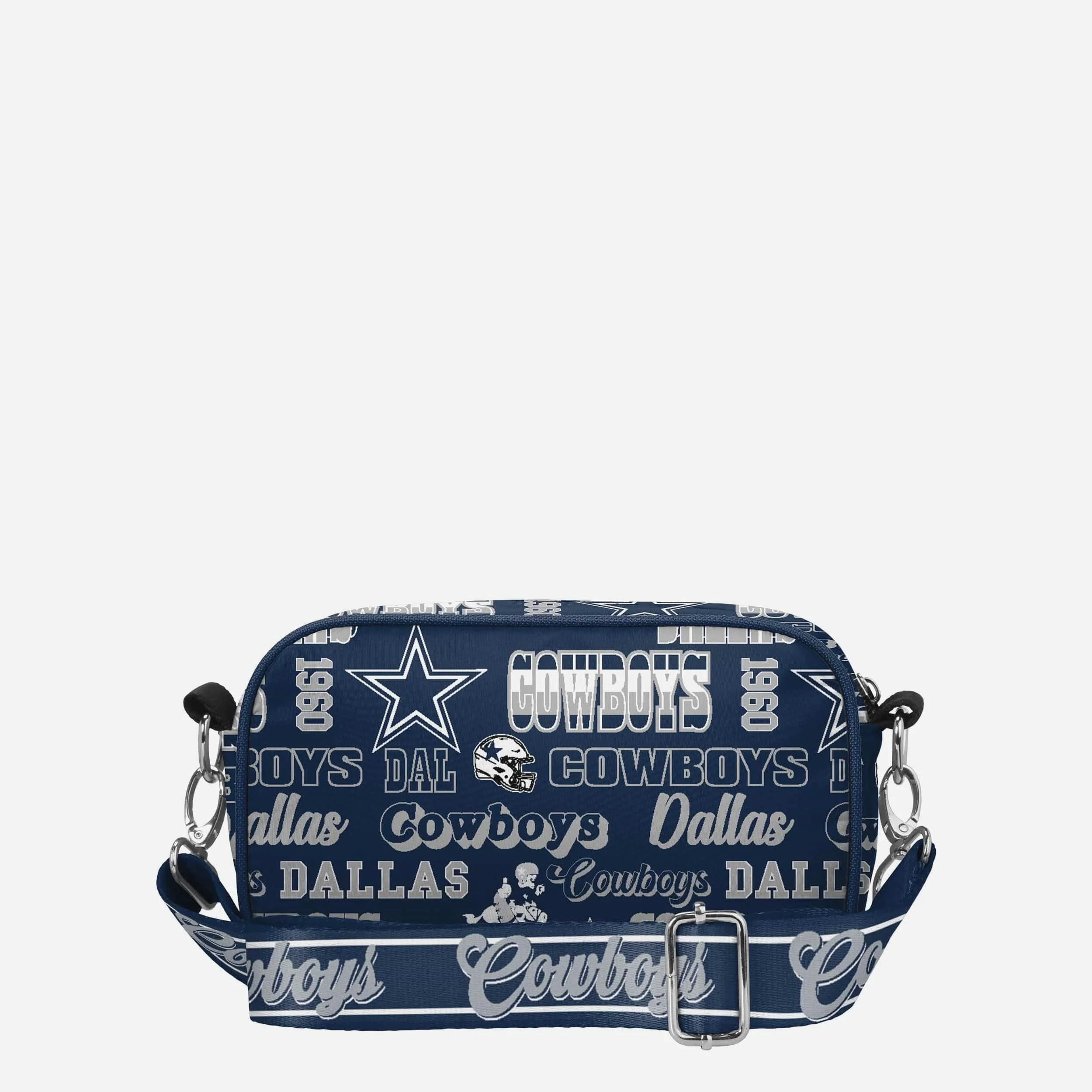 Dallas Cowboys Repeat Retro Print Nylon Crossbody Bag - Image 6