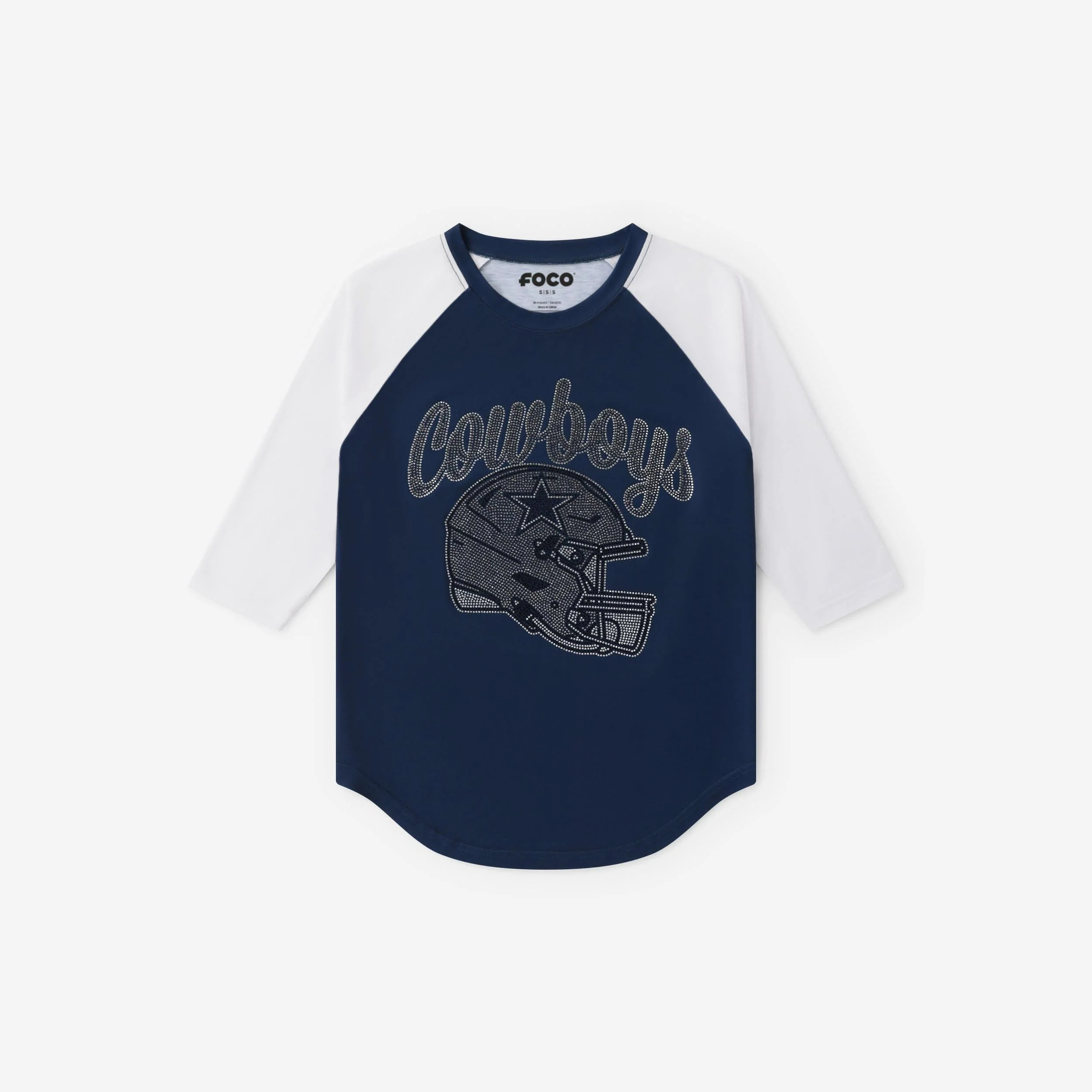 Dallas Cowboys Rhinestone Raglan T-Shirt - Image 4