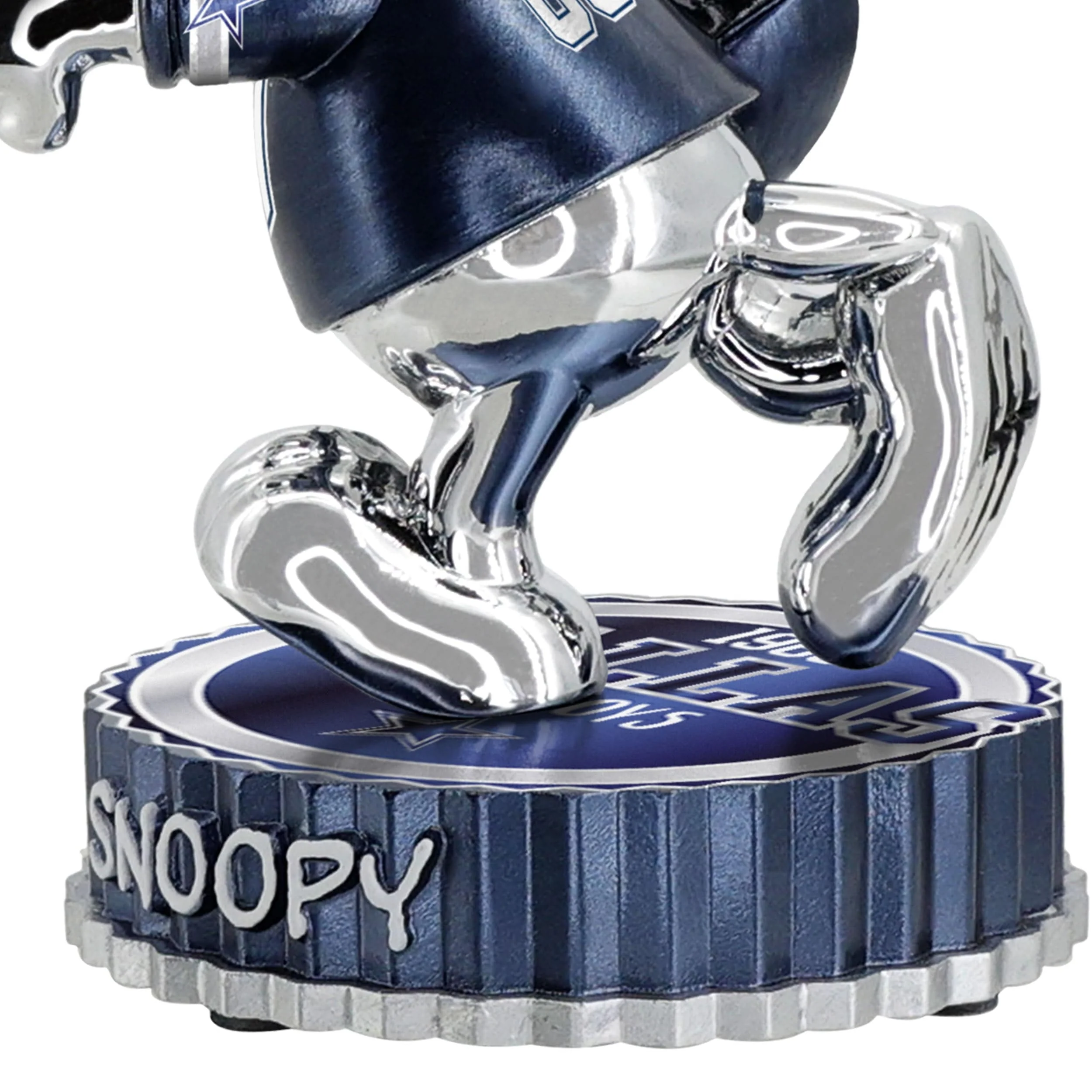 Dallas Cowboys Snoopy Peanuts Electroplated Medium Bighead Bobblehead - Image 2