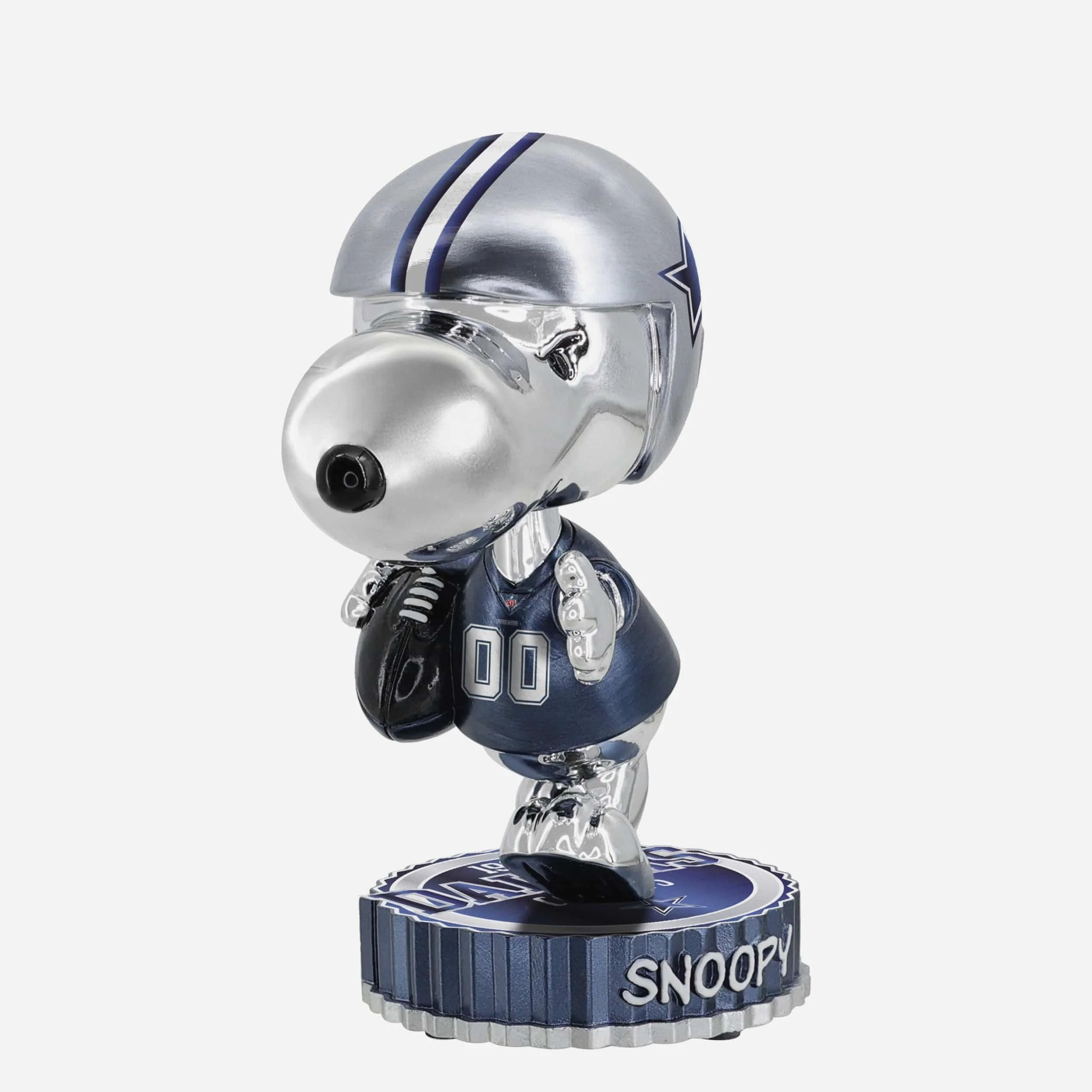 Dallas Cowboys Snoopy Peanuts Electroplated Medium Bighead Bobblehead - Image 3