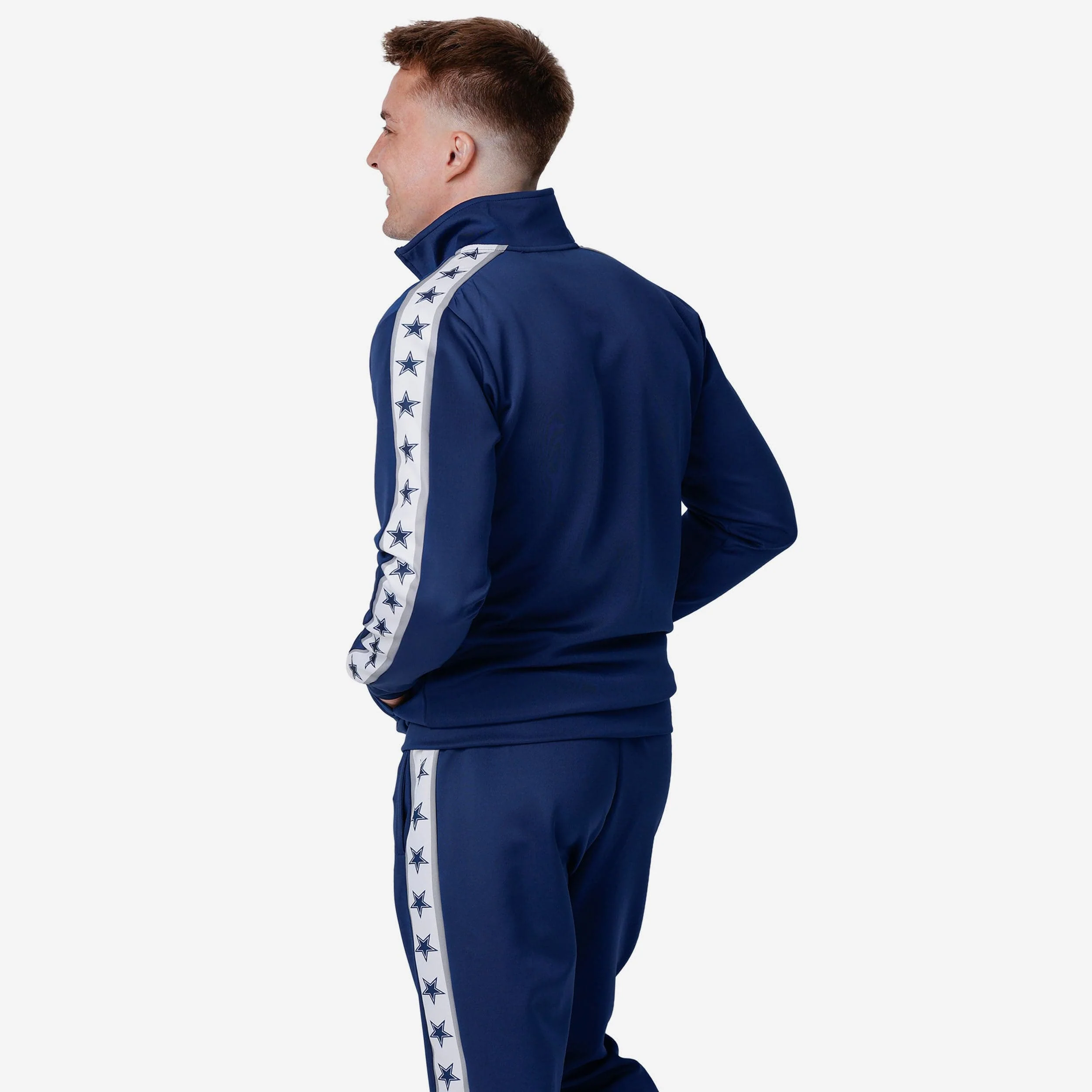 Dallas Cowboys Stripe Logo Track Jacket - Image 2