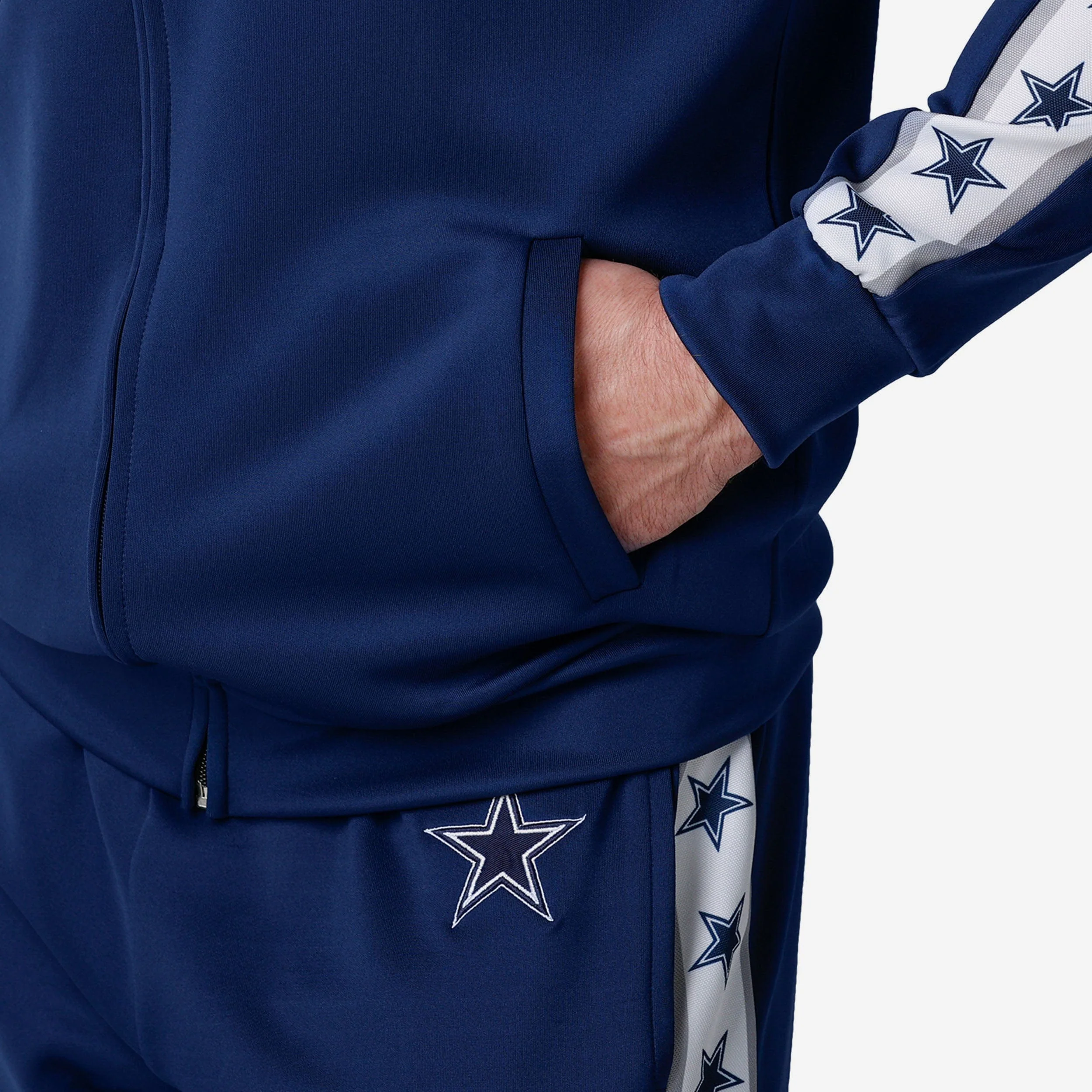 Dallas Cowboys Stripe Logo Track Jacket - Image 4