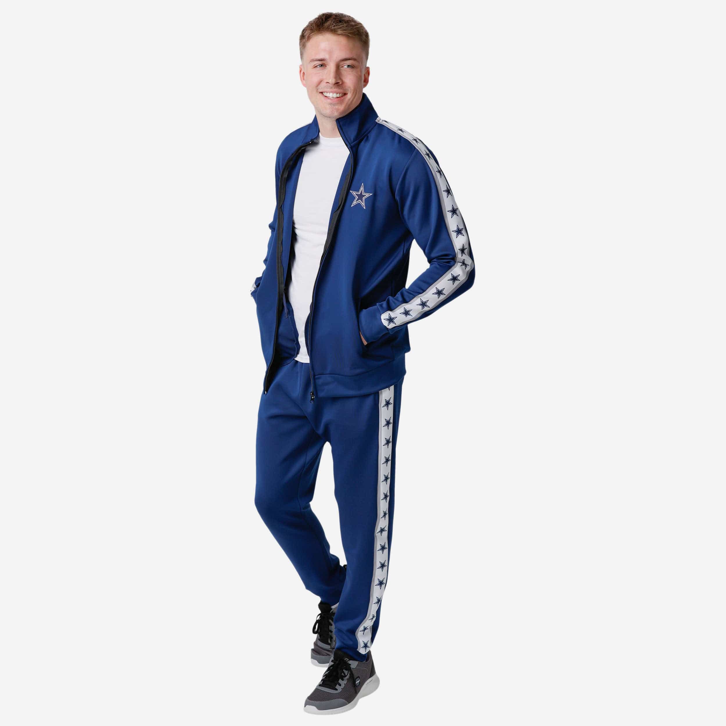 Dallas Cowboys Stripe Logo Track Jacket - Image 7