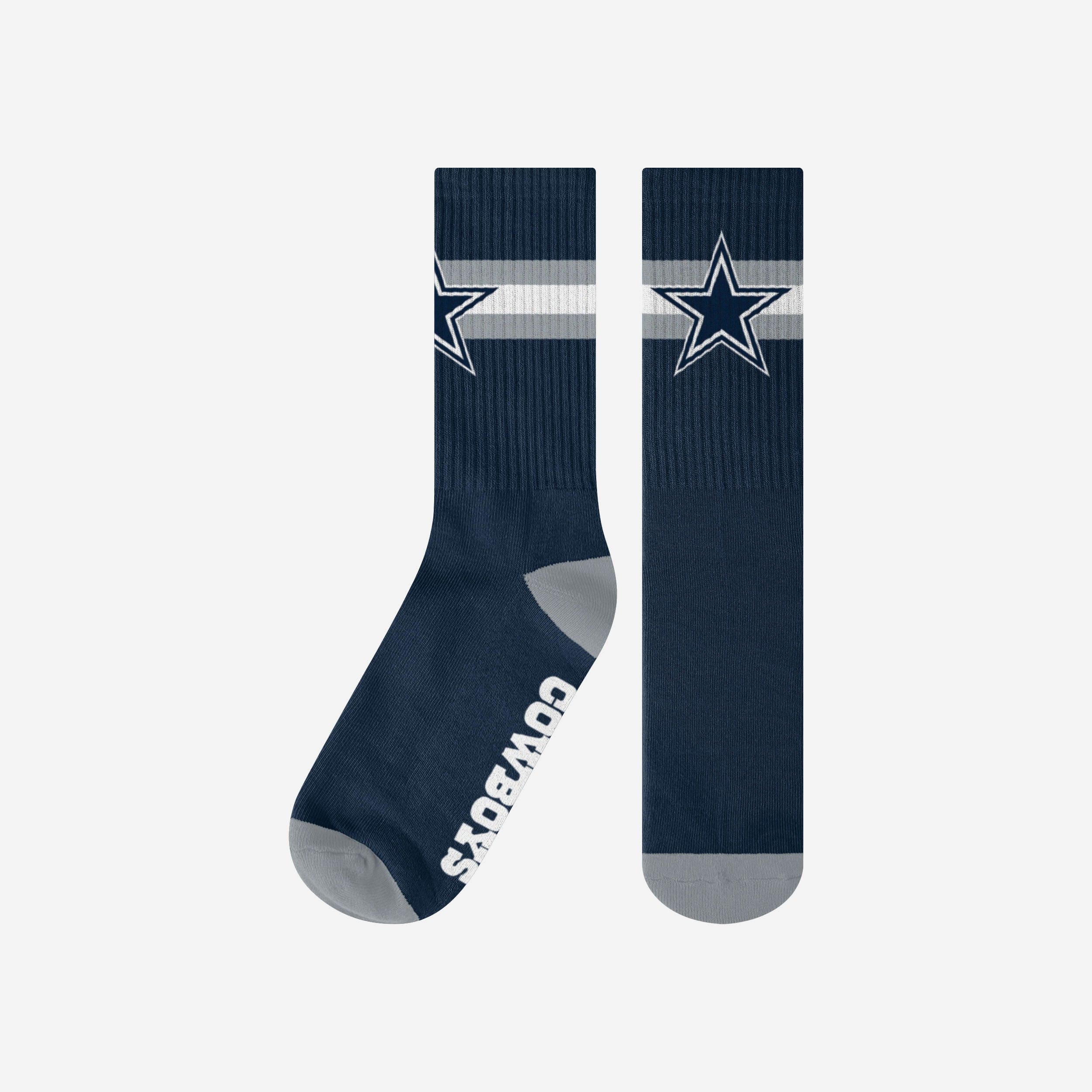 Dallas Cowboys Team Stripe Crew Socks