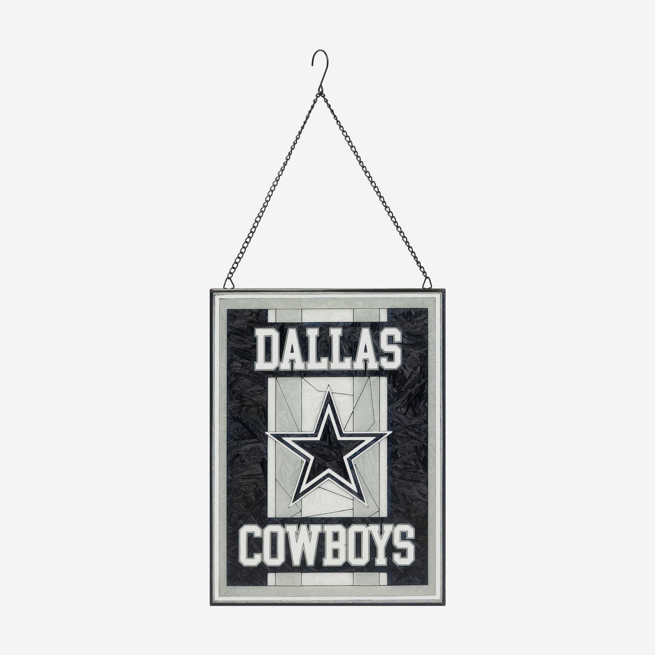 Dallas Cowboys Team Stripe Stain Glass Sign