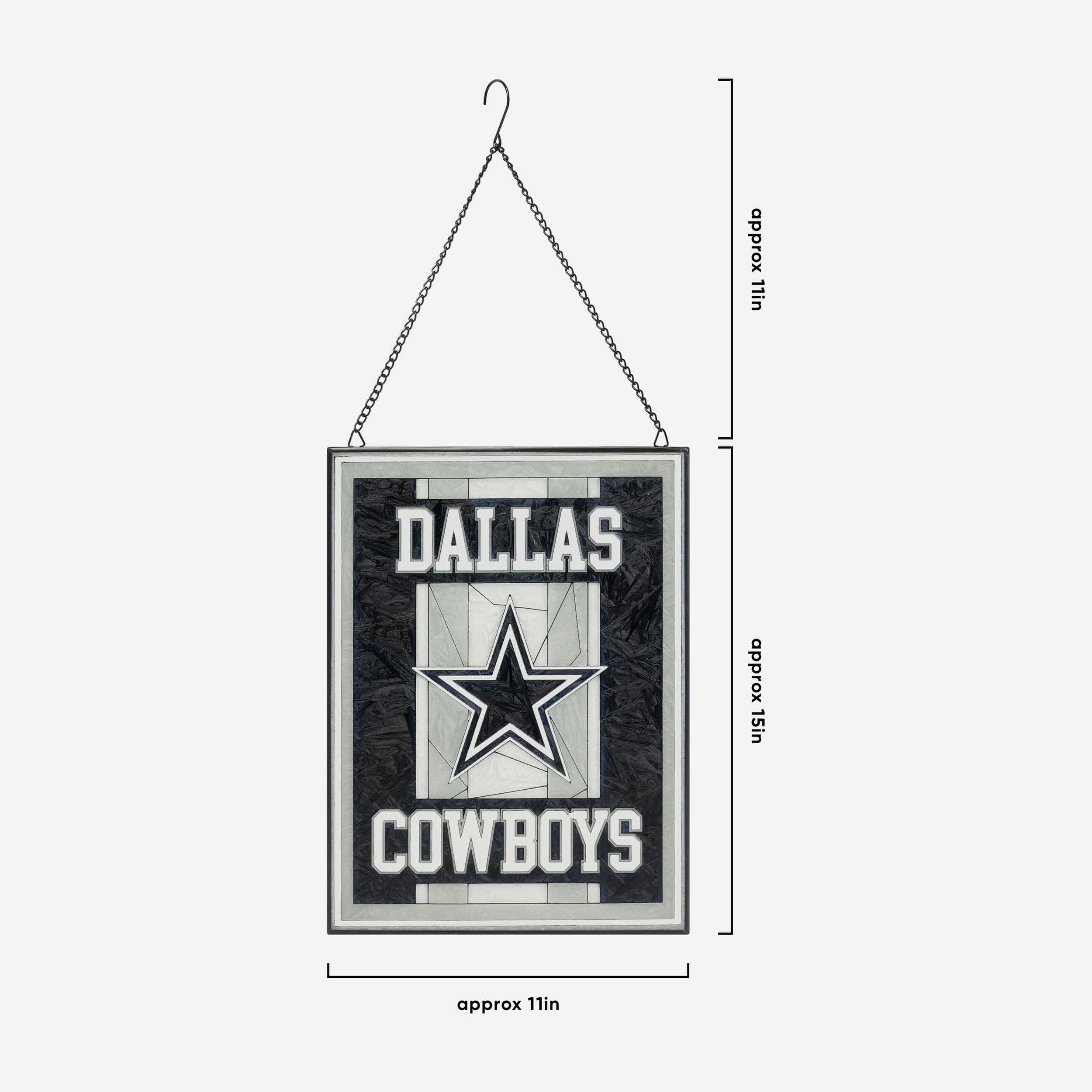 Dallas Cowboys Team Stripe Stain Glass Sign - Image 3