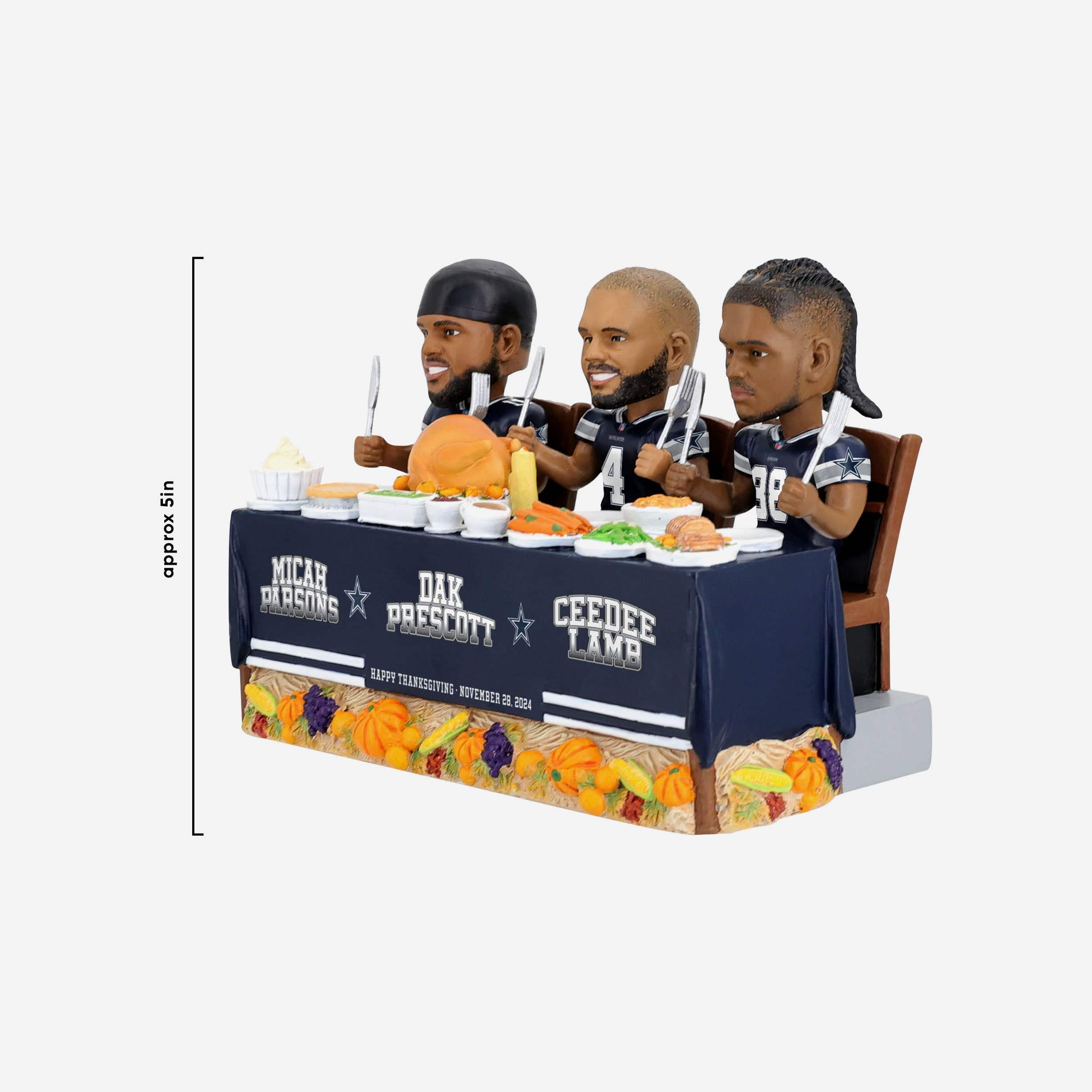 Dallas Cowboys Thanksgiving Feast Mini Bobblehead Scene - Image 5