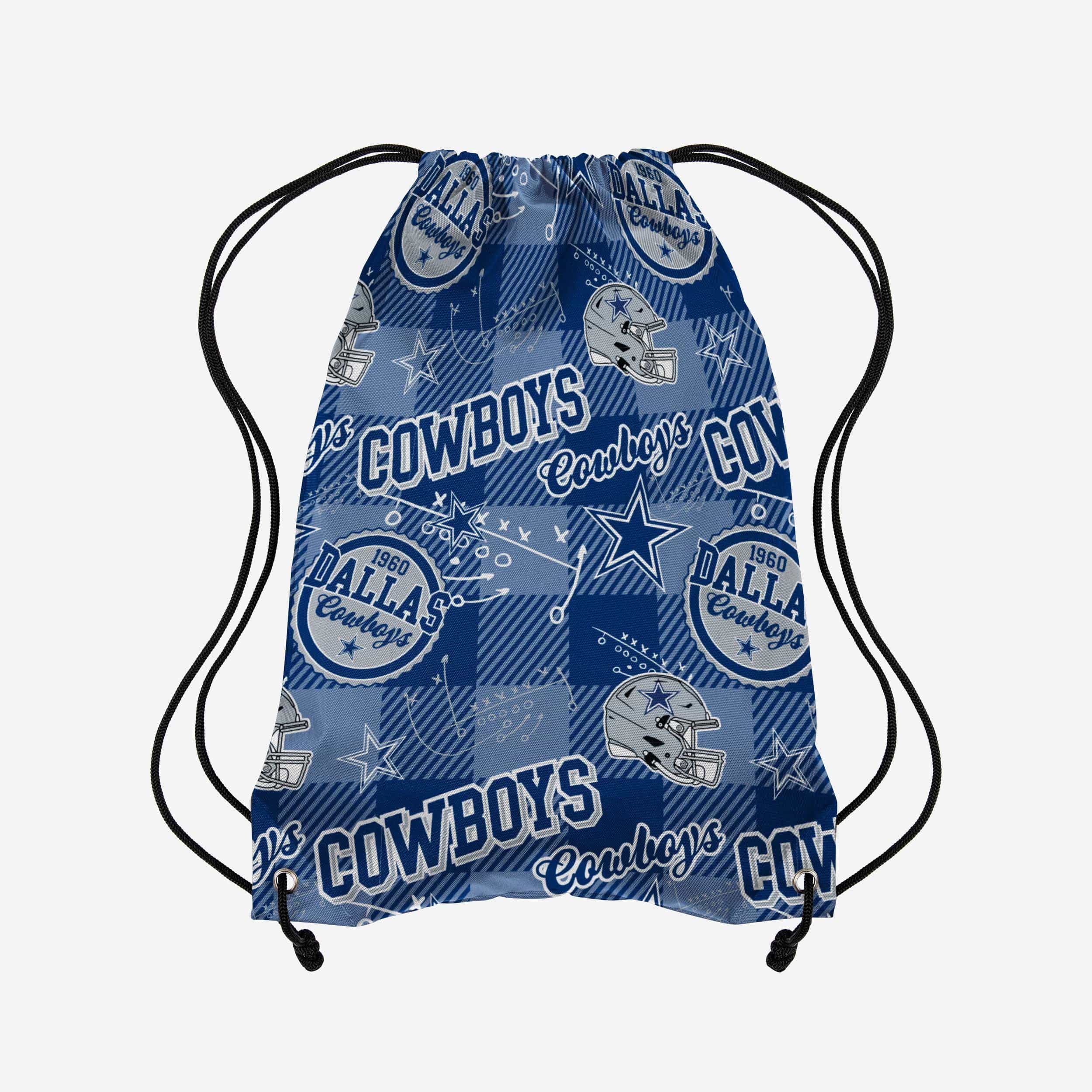 Dallas Cowboys Thematic Repeat Print Drawstring Backpack