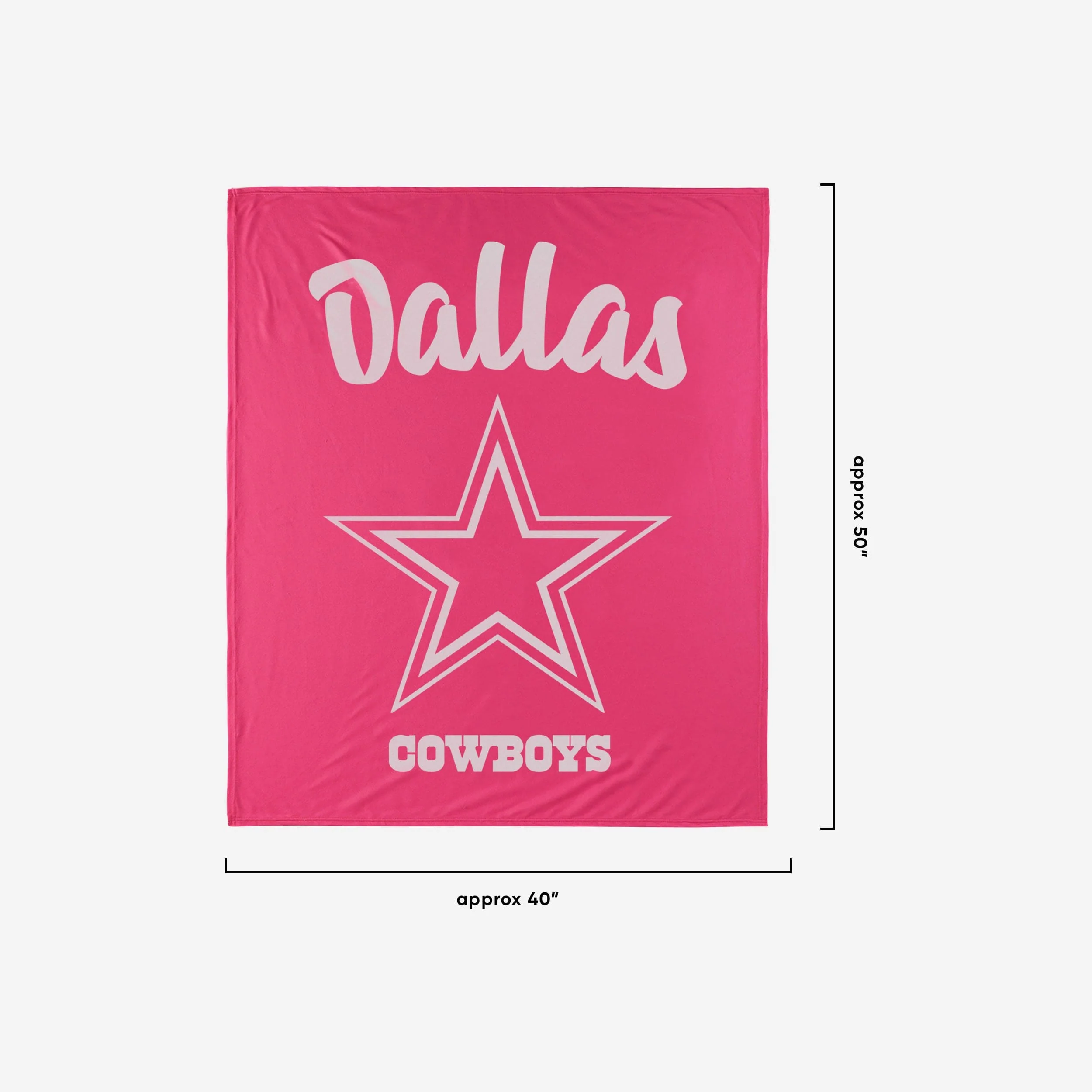 Dallas Cowboys Throw Blanket With Plush Unicorn - Image 2