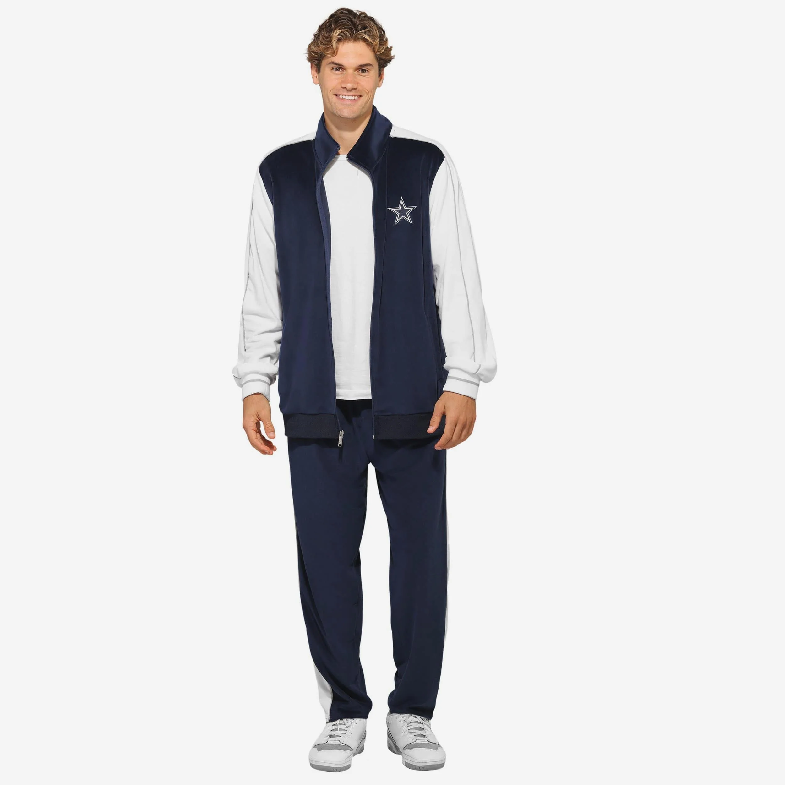 Dallas Cowboys Two Tone Velour Zip Up Top - Image 5
