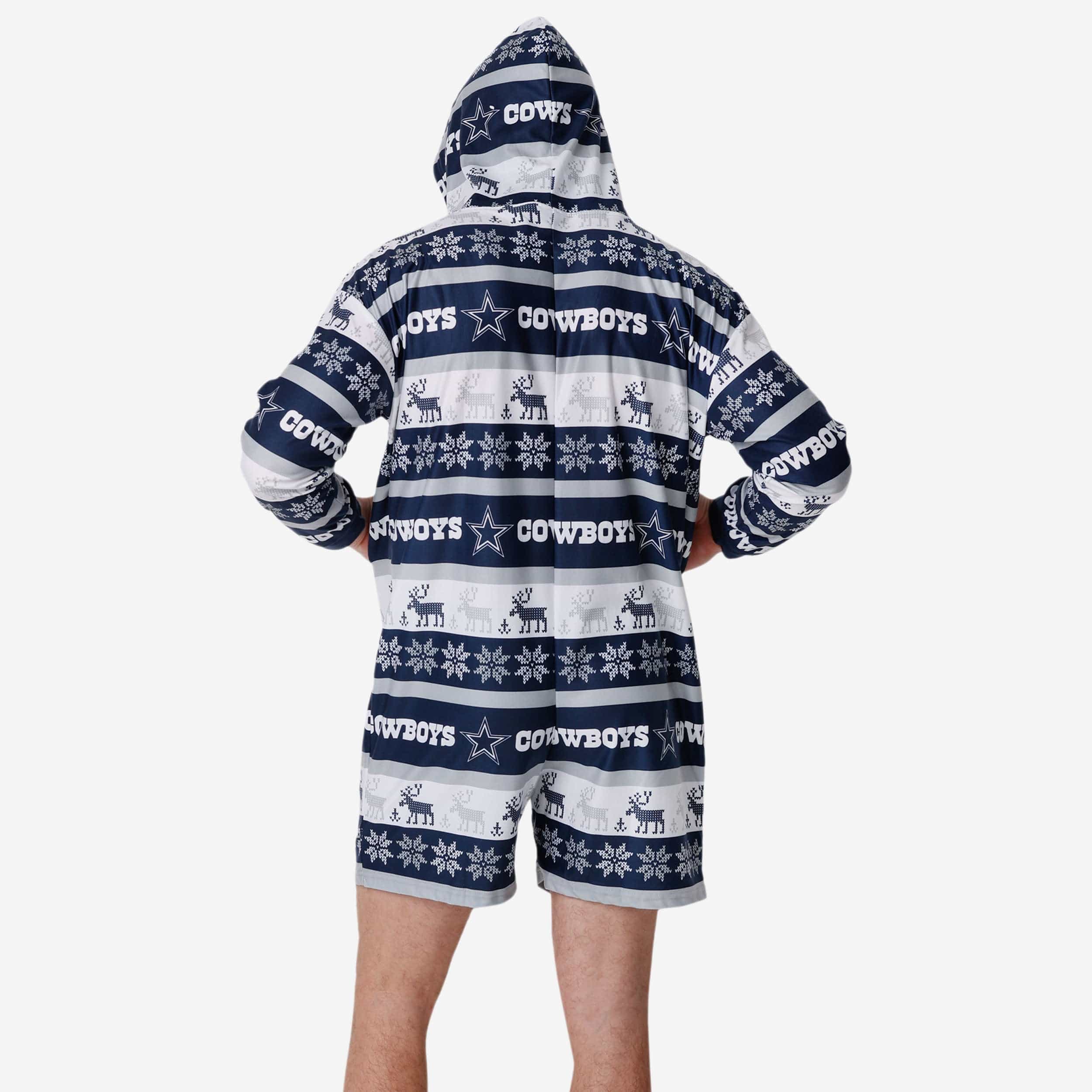 Dallas Cowboys Ugly Short One Piece Pajamas - Image 2