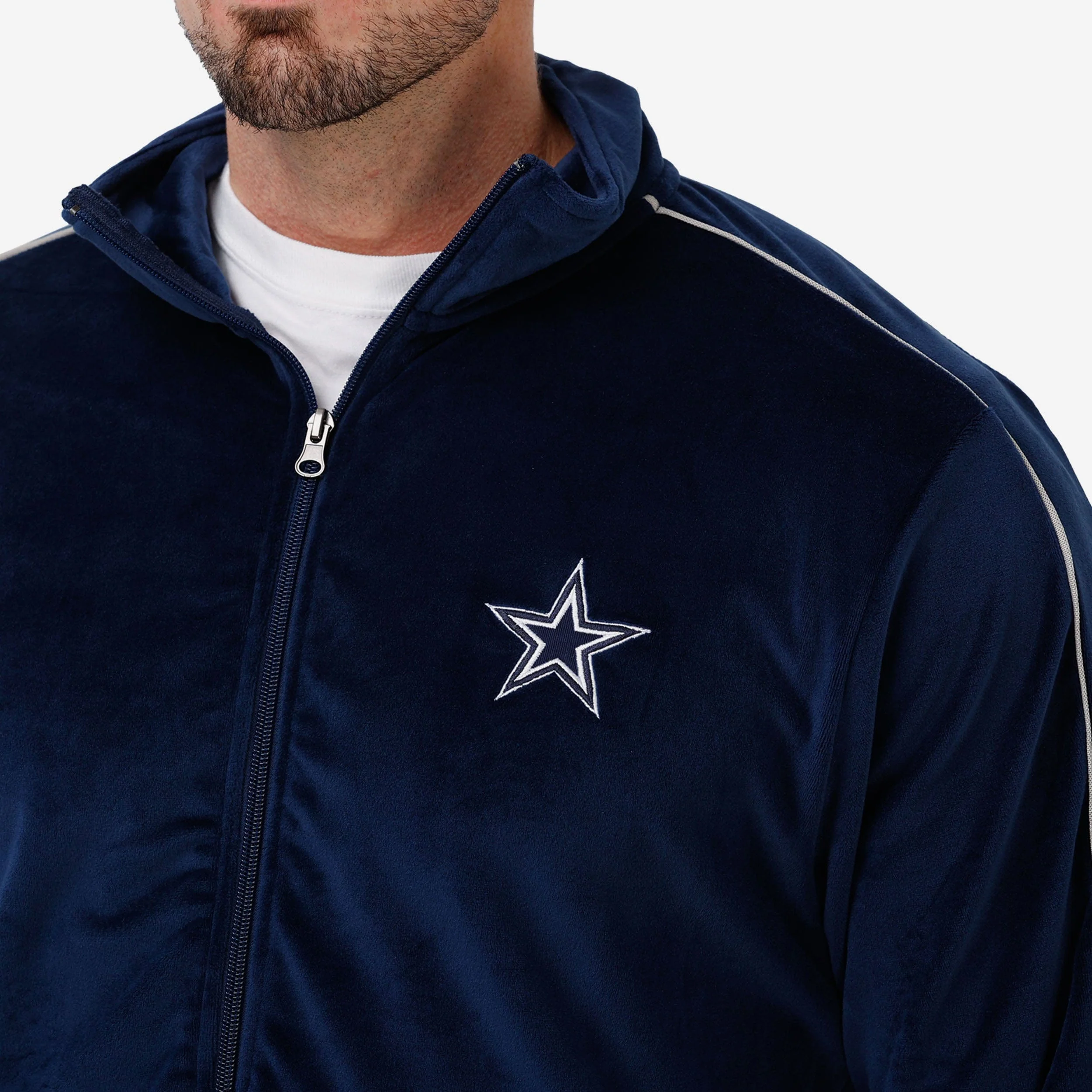 Dallas Cowboys Velour Zip Up Top - Image 3