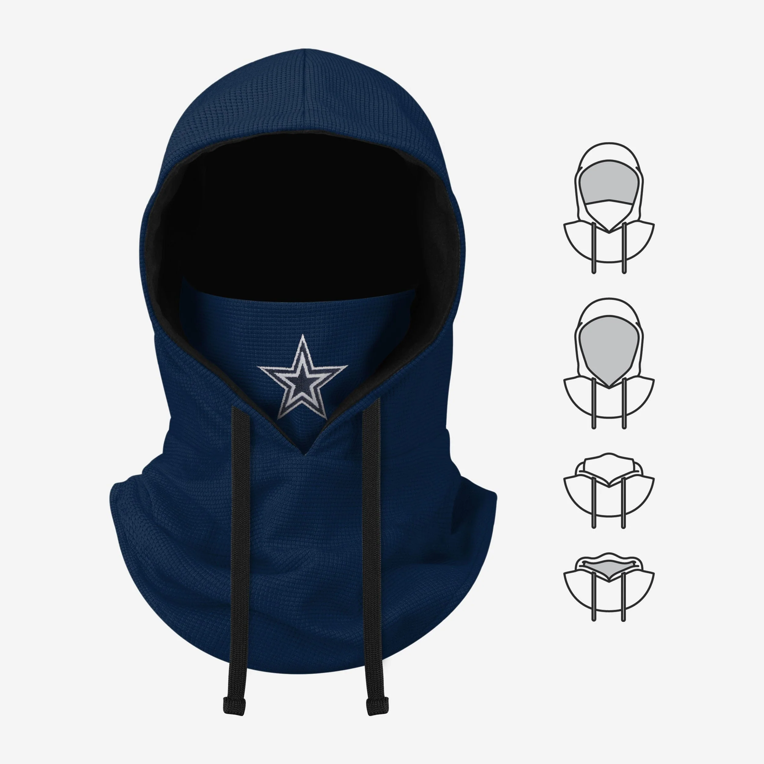 Dallas Cowboys Waffle Drawstring Hooded Gaiter - Image 5