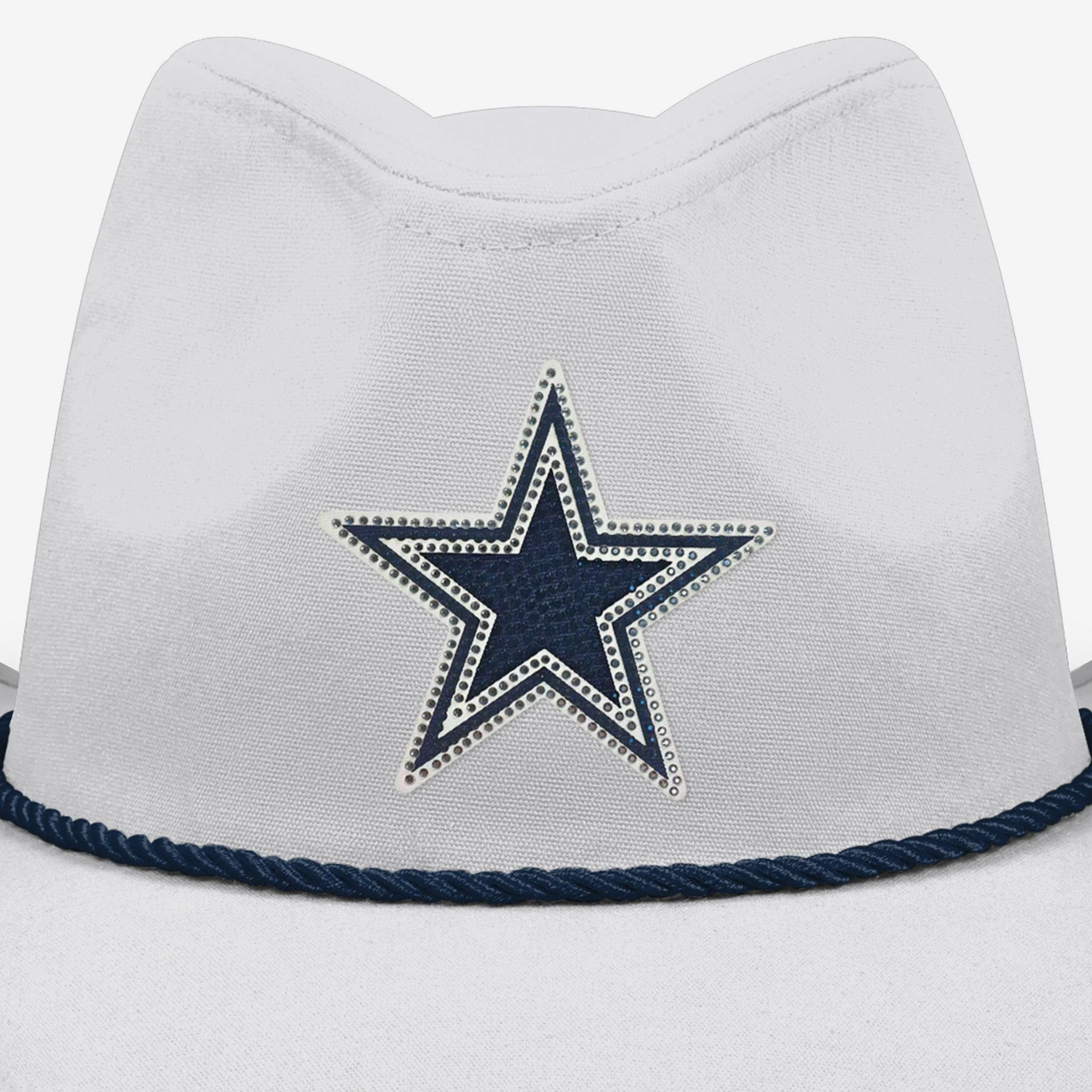 Dallas Cowboys White Rhinestone Logo Cowboy Hat - Image 2