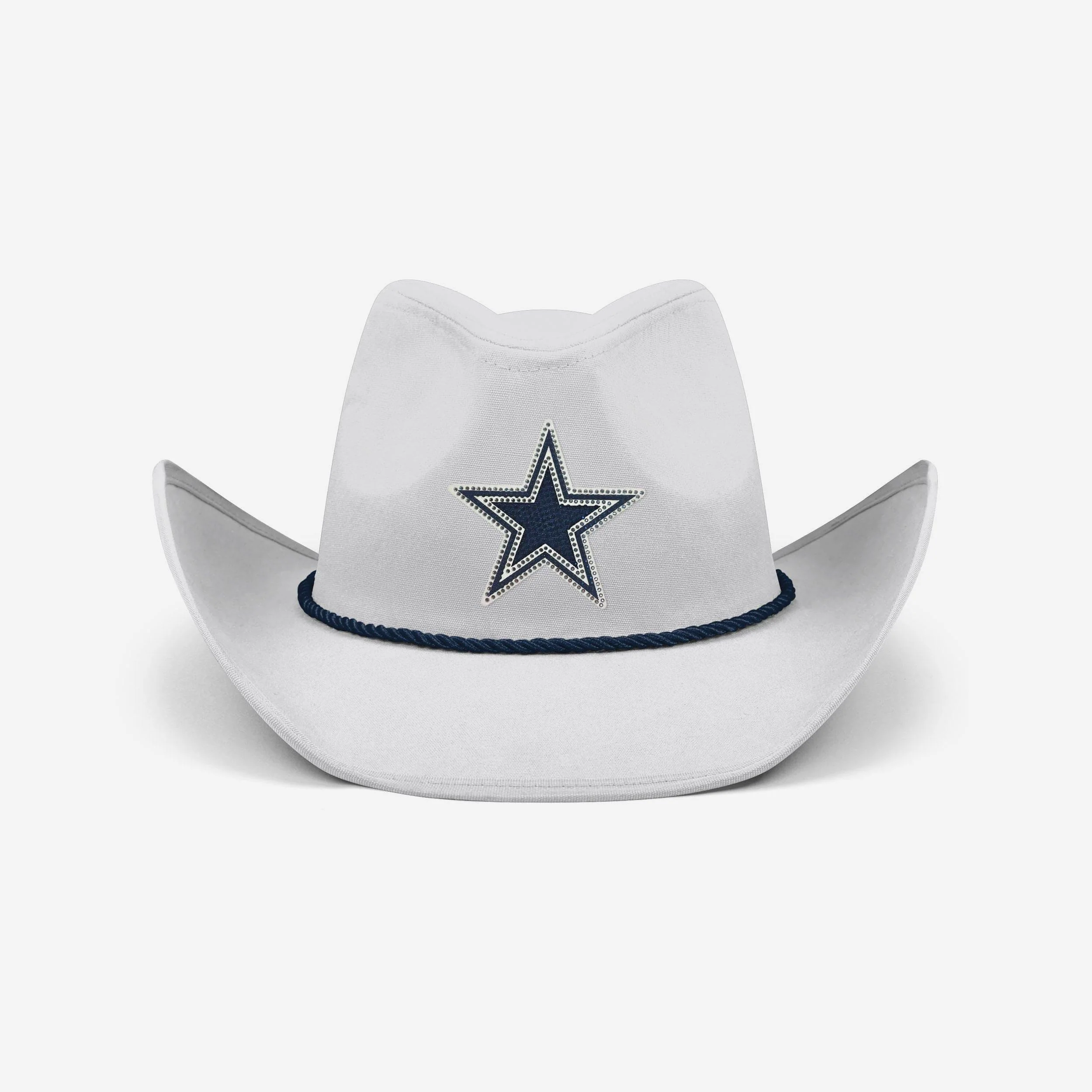 Dallas Cowboys White Rhinestone Logo Cowboy Hat - Image 3