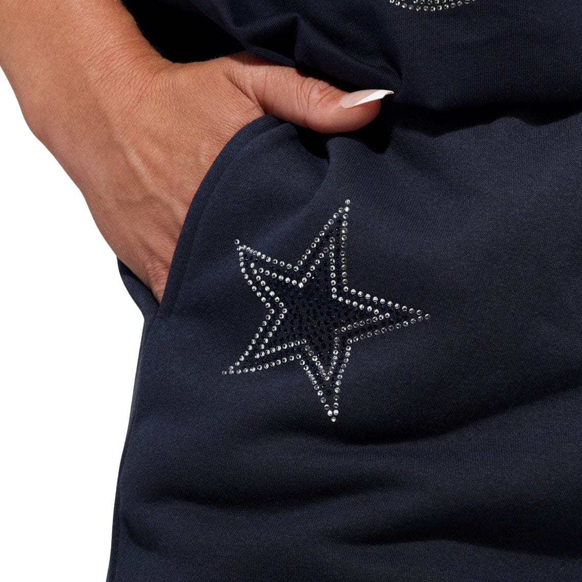 Dallas Cowboys Womens Big Wordmark Rhinestone Sweatpants - Image 3