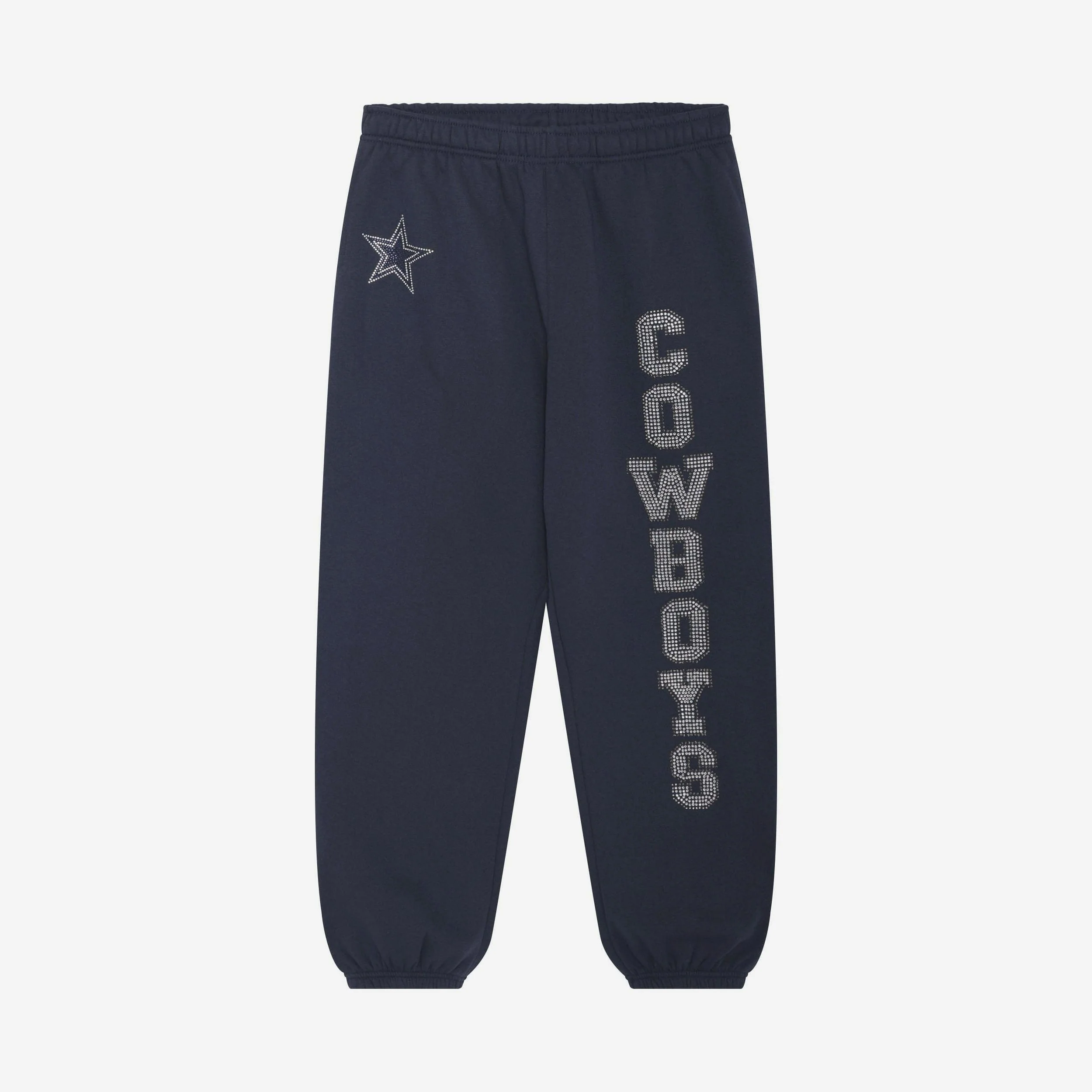Dallas Cowboys Womens Big Wordmark Rhinestone Sweatpants - Image 6