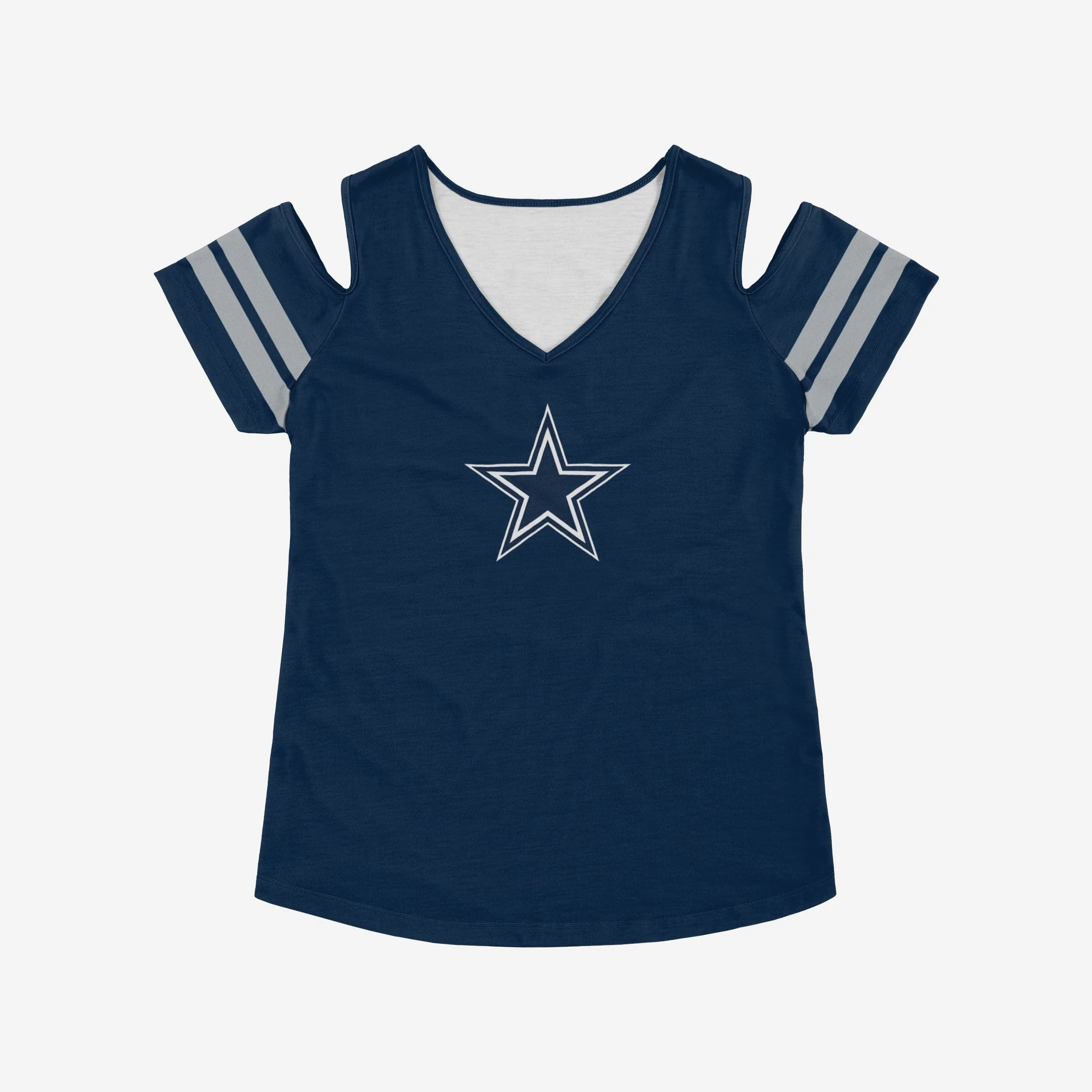Dallas Cowboys Womens Cold Shoulder T-Shirt - Image 4