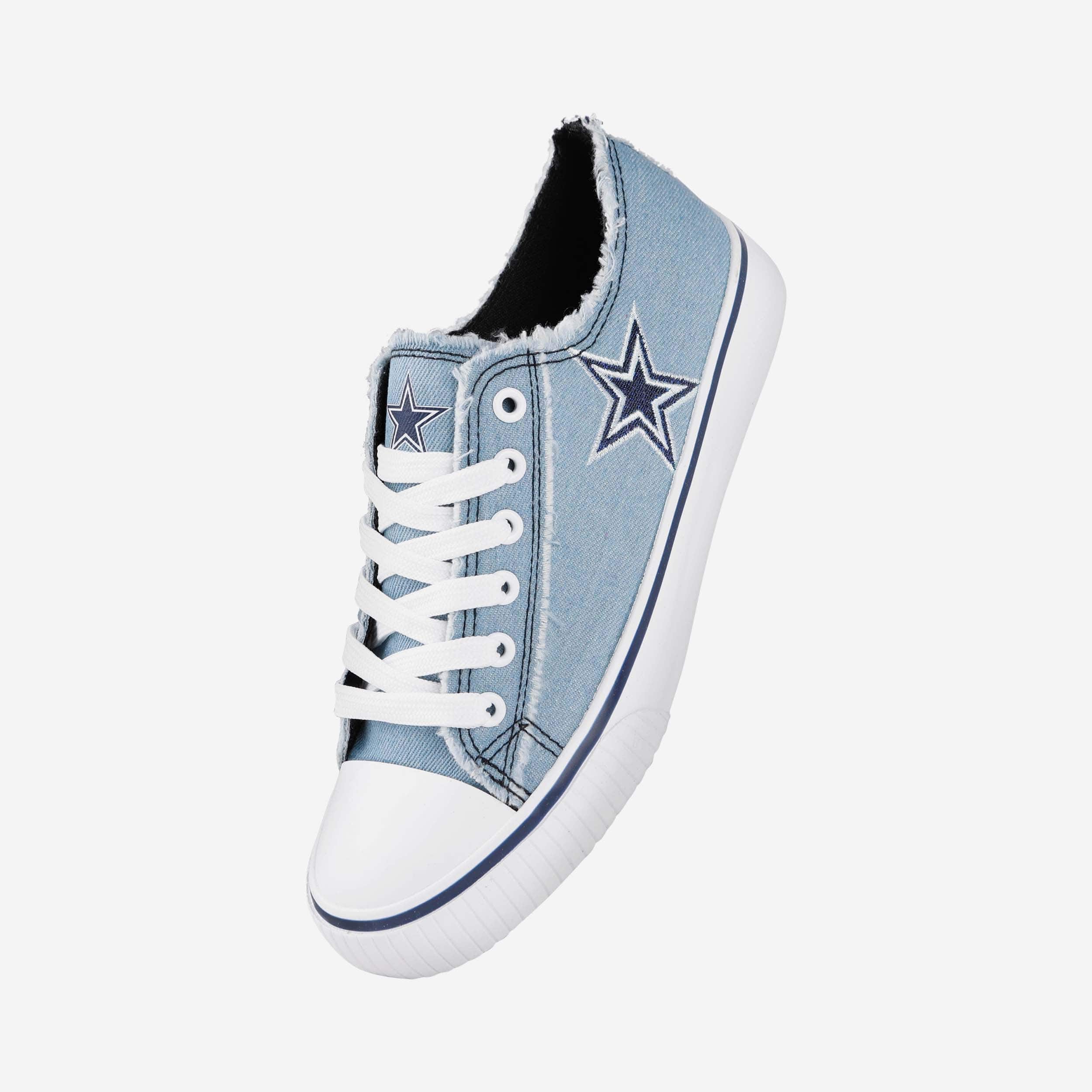 Dallas Cowboys Womens Denim Low Top Canvas Shoe - Image 2