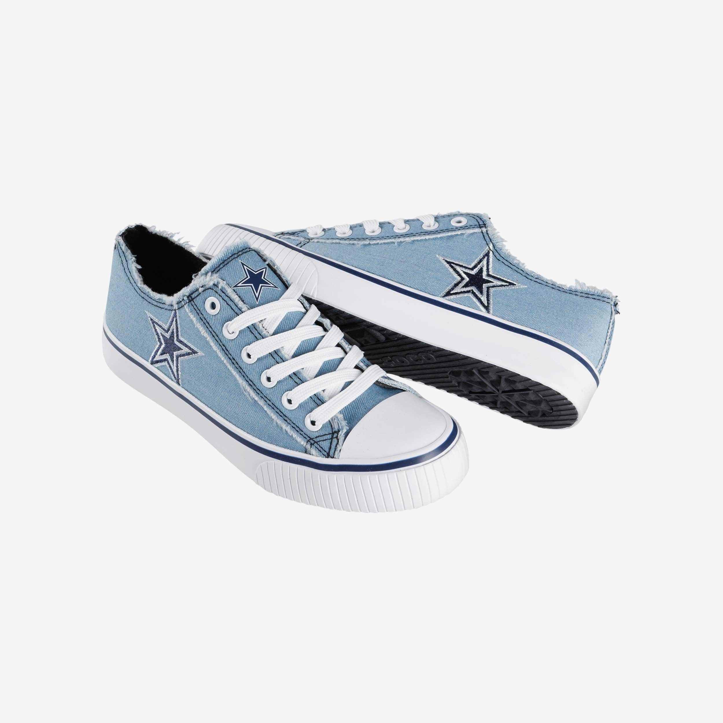 Dallas Cowboys Womens Denim Low Top Canvas Shoe - Image 4