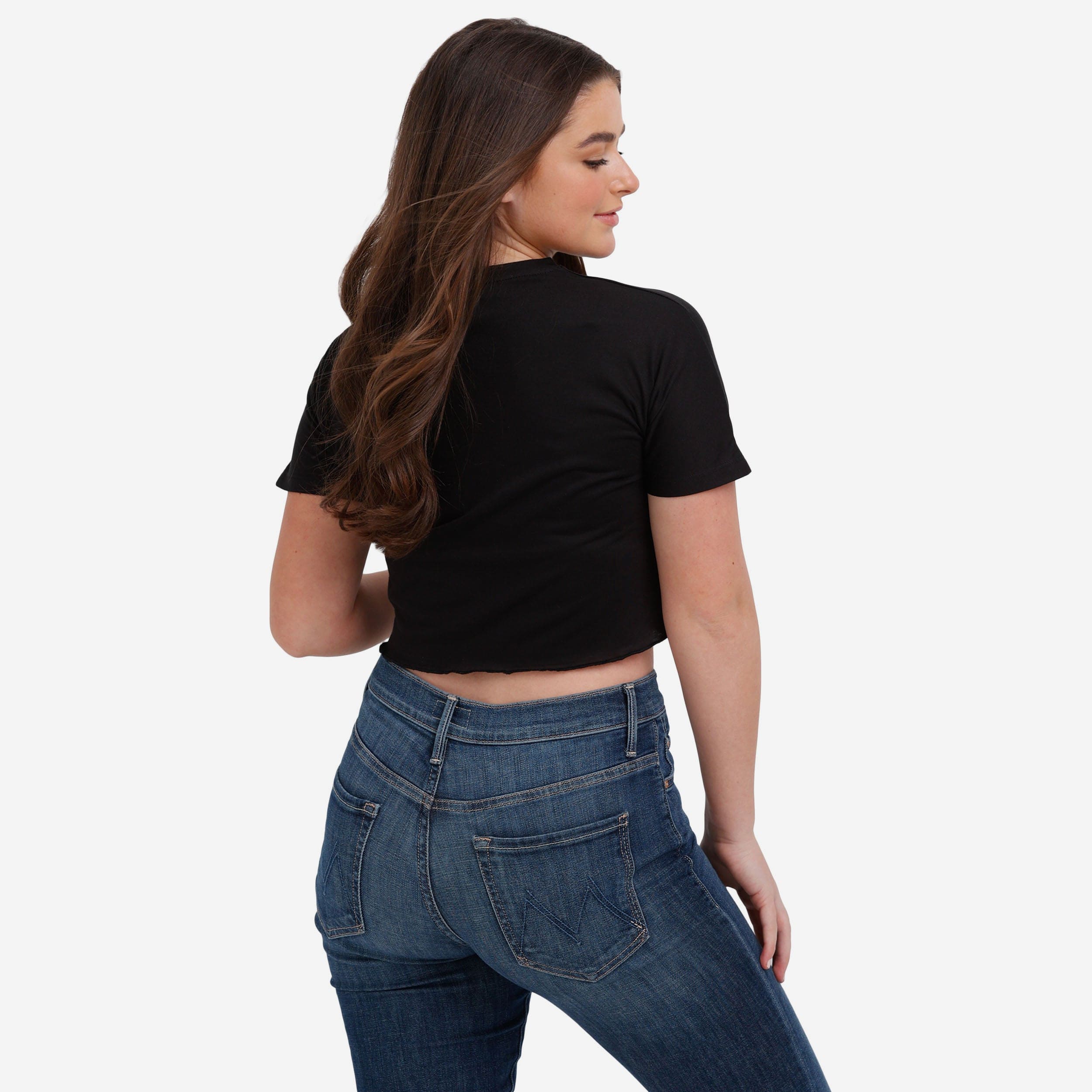 Dallas Cowboys Womens Distressed Wordmark Crop Top - Image 2