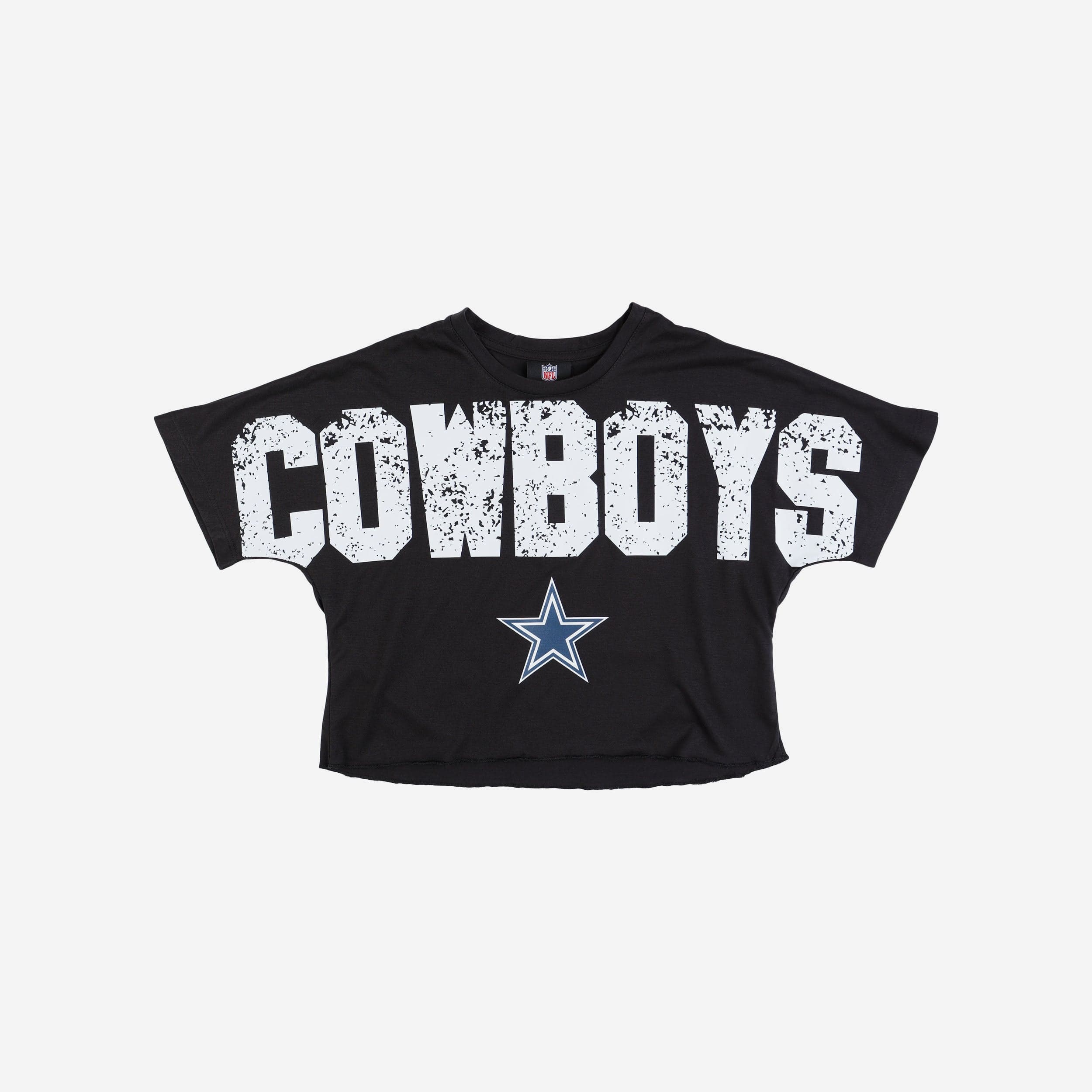 Dallas Cowboys Womens Distressed Wordmark Crop Top - Image 3