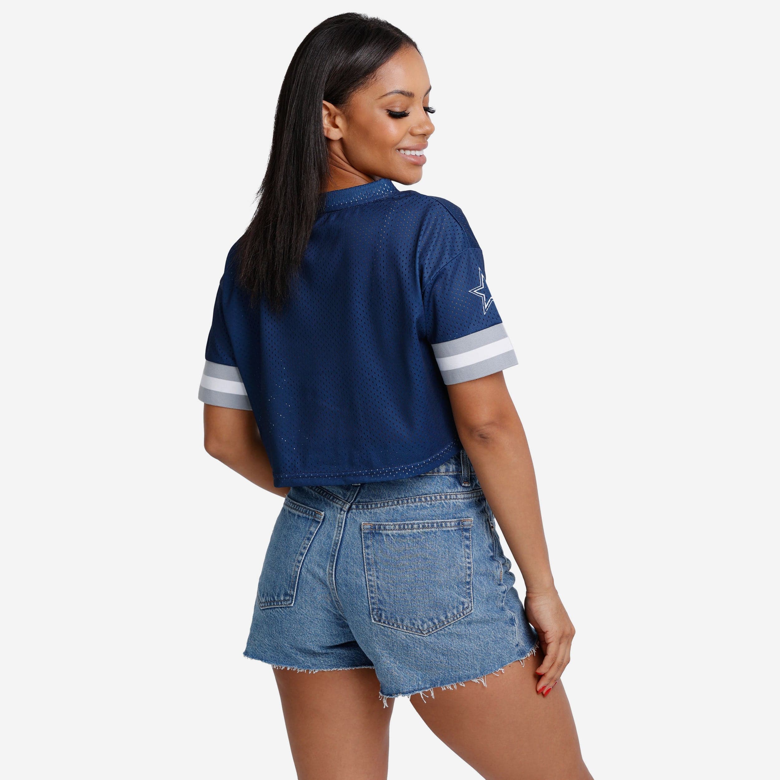 Dallas Cowboys Womens Gameday Mesh Crop Top - Image 2