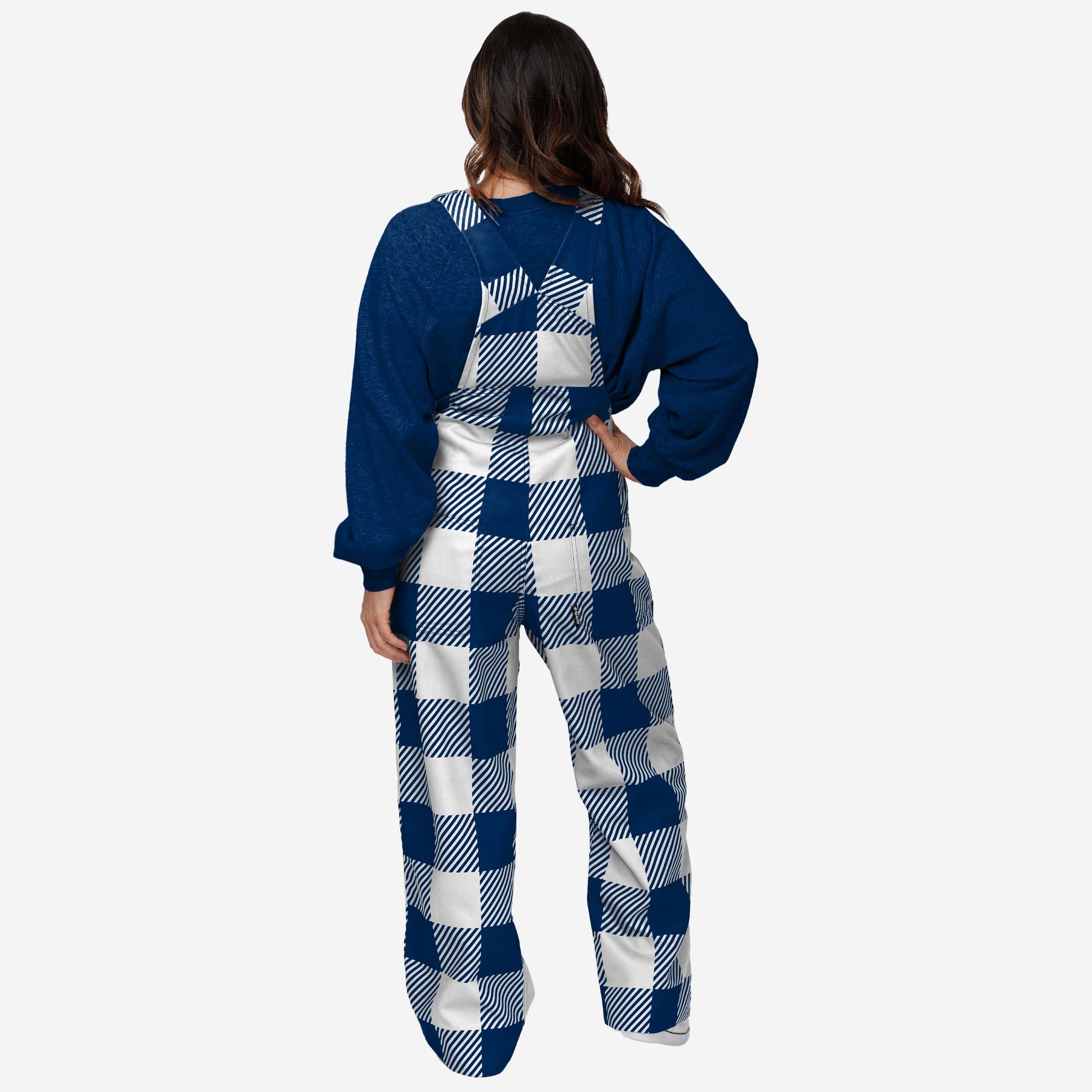 Dallas Cowboys Womens Plaid Bib Overalls - Image 2