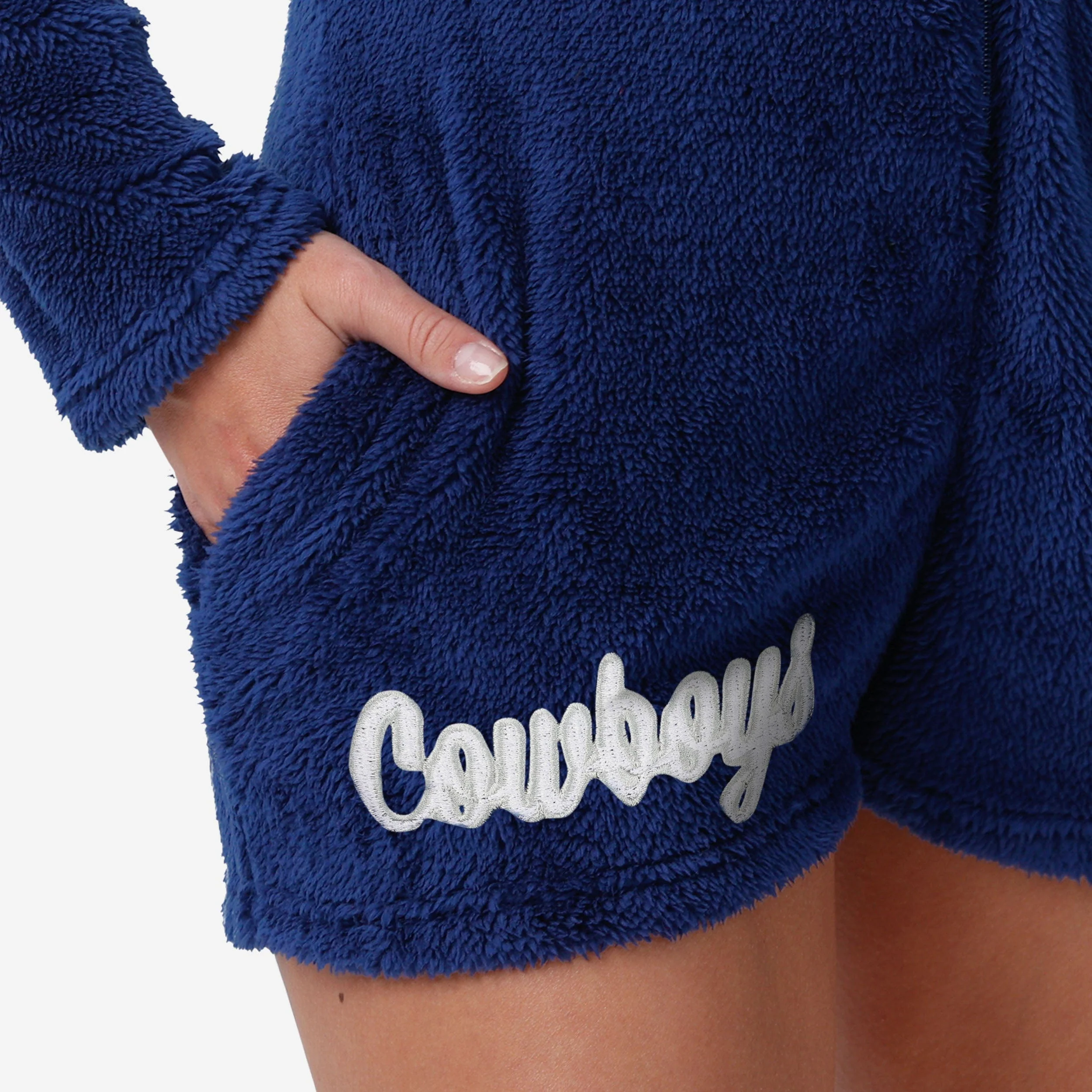 Dallas Cowboys Womens Short Cozy One Piece Pajamas - Image 4