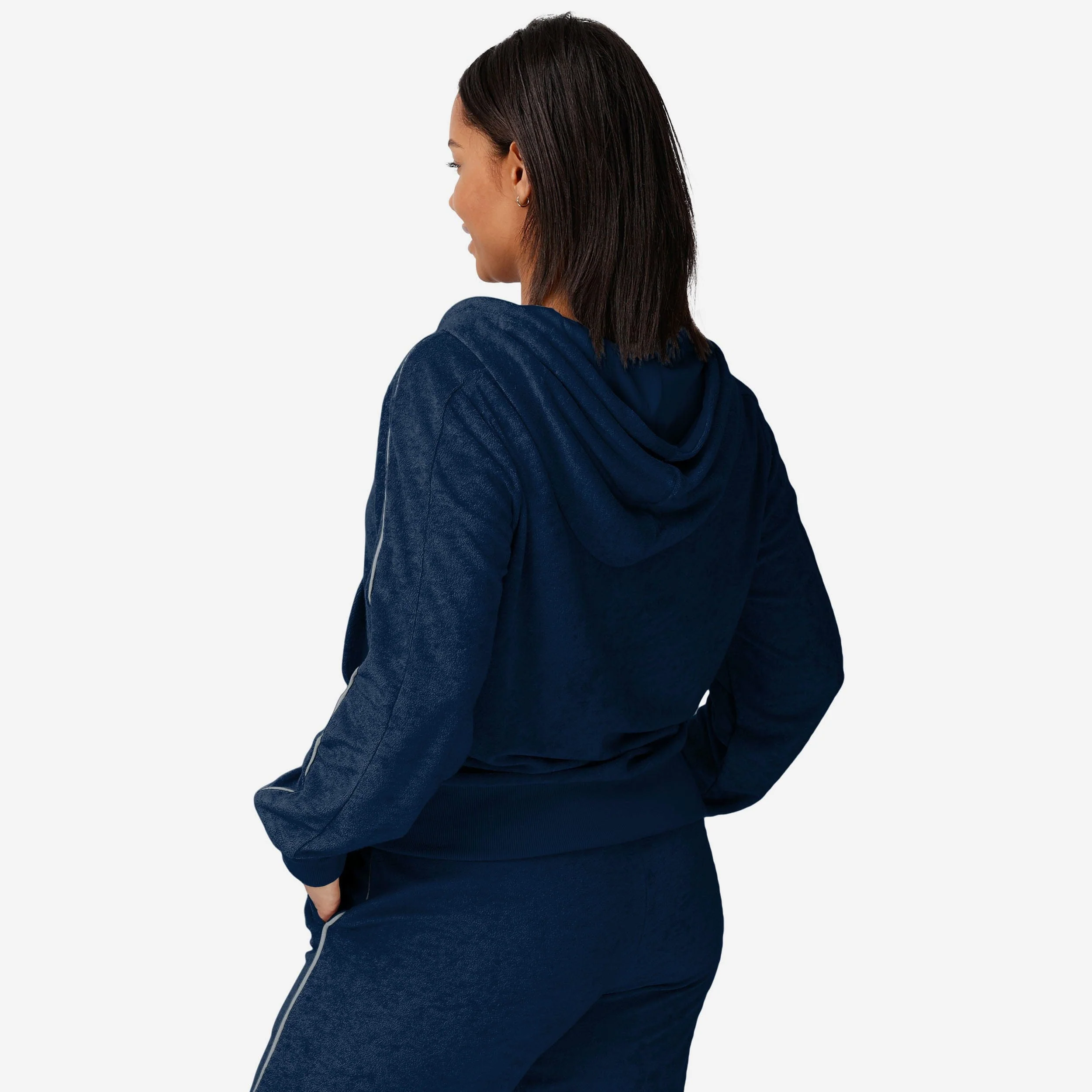 Dallas Cowboys Womens Terry Knit Zip Up Top - Image 2