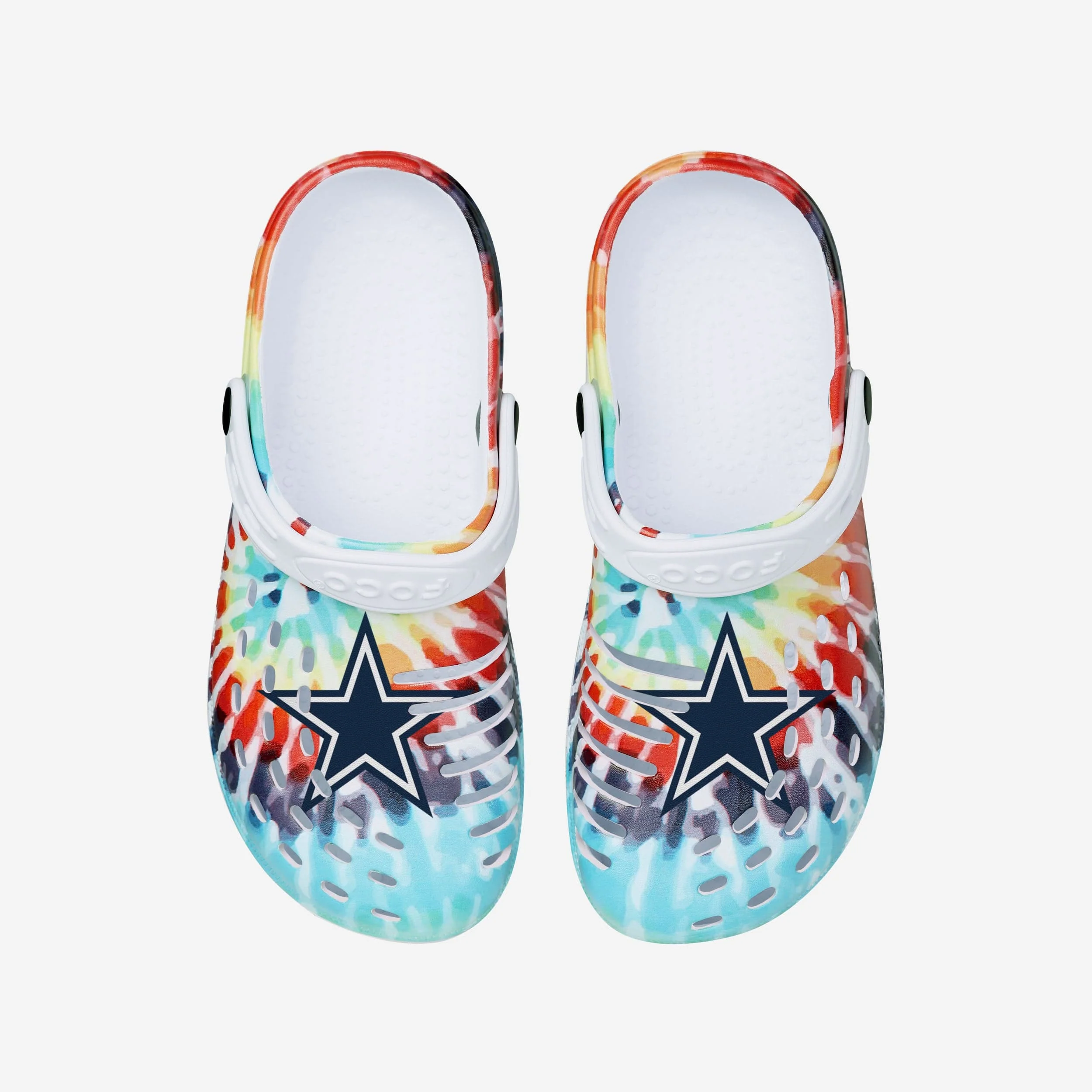 Dallas Cowboys Womens Tie-Dye Clog With Strap - Image 4
