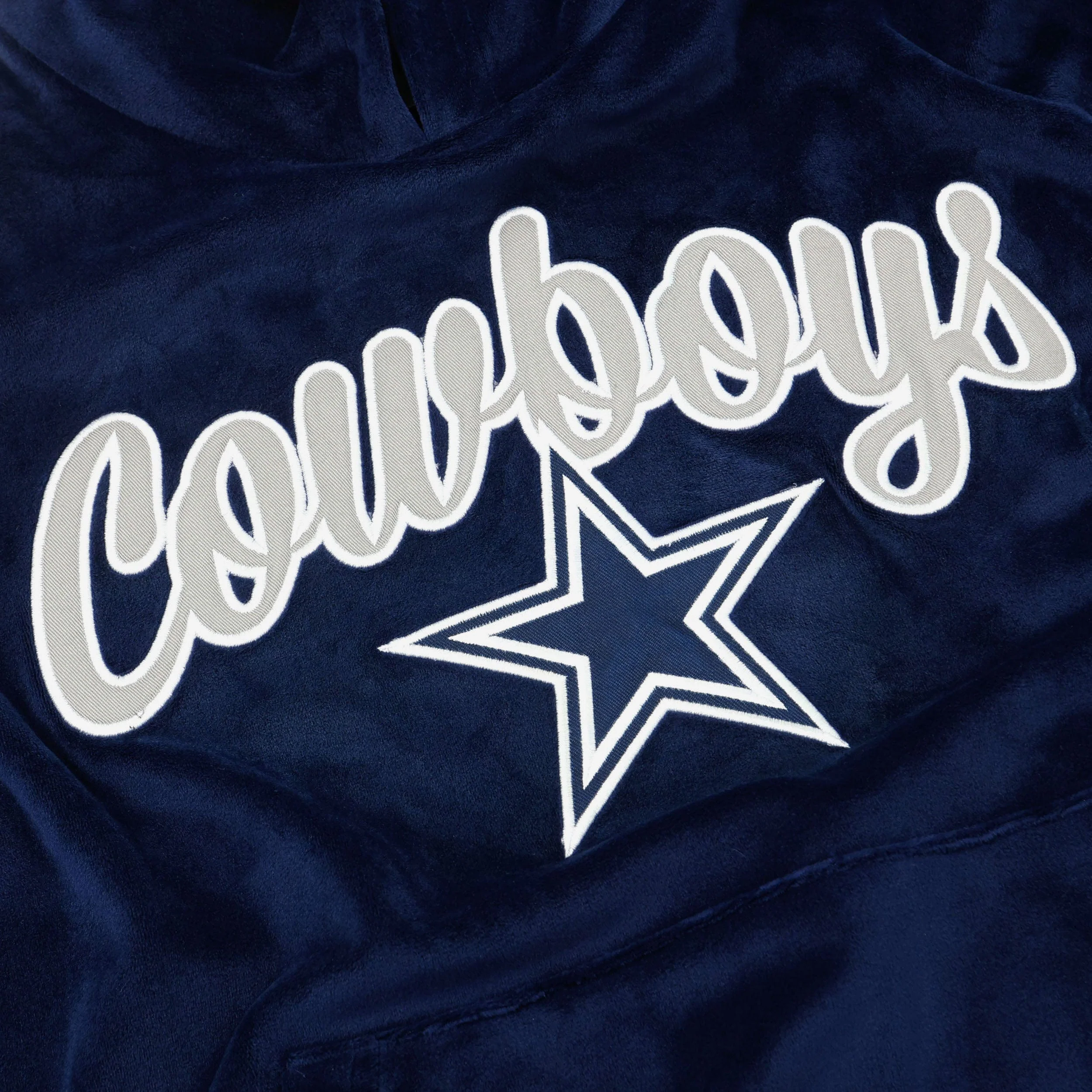Dallas Cowboys Womens Velour Hooded Sweatshirt - Image 4