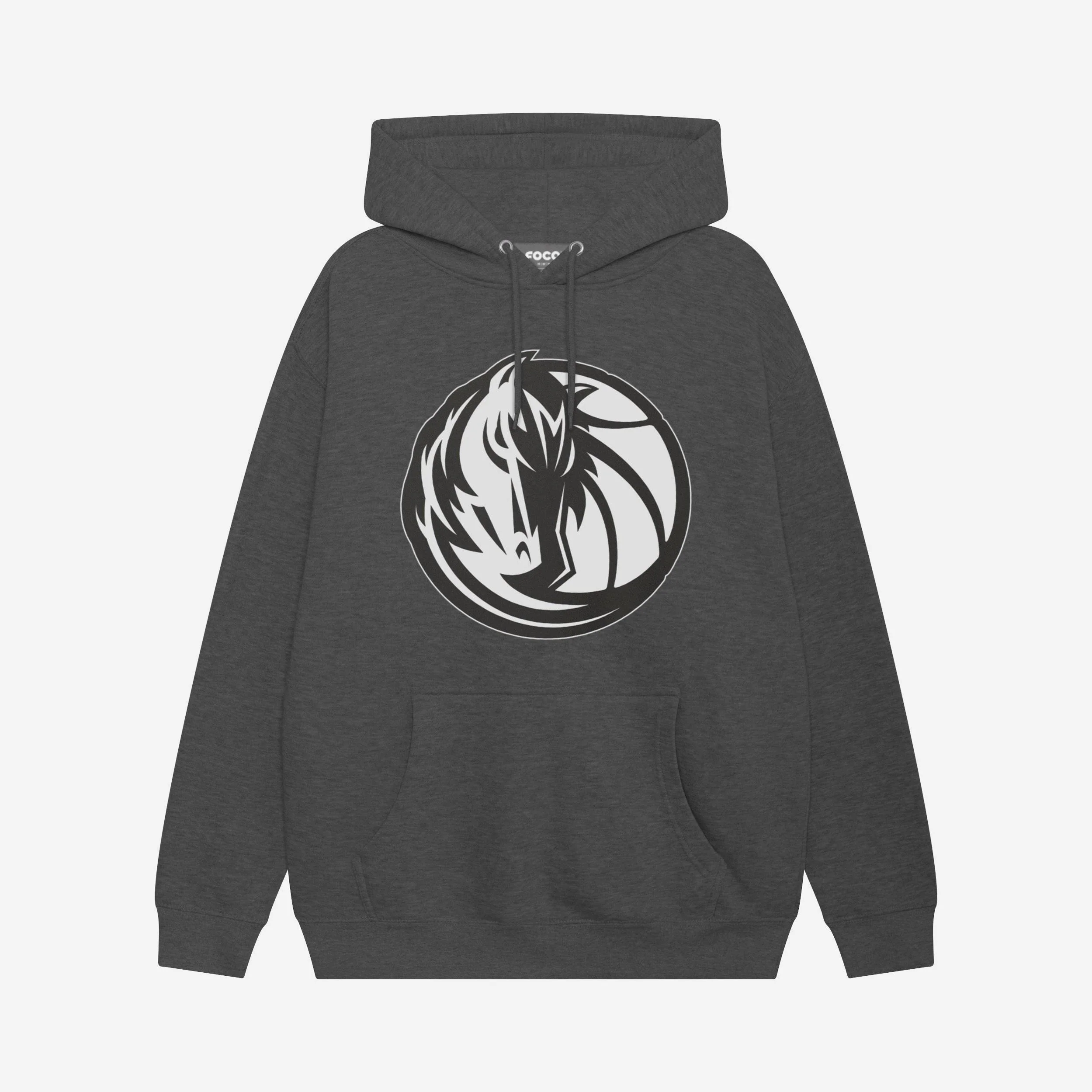 Dallas Mavericks Black & White Primary Logo Hoodie