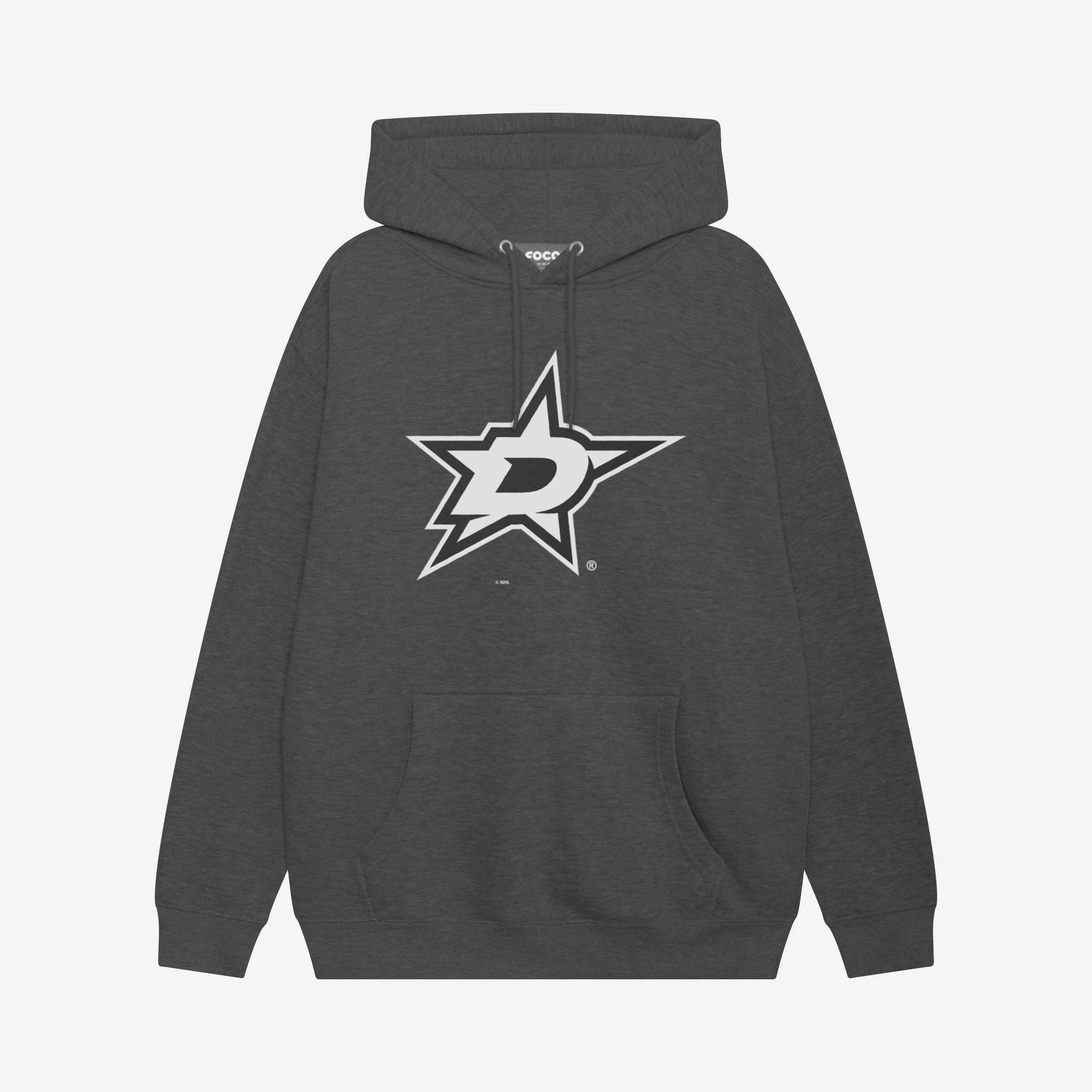 Dallas Stars Black & White Primary Logo Hoodie