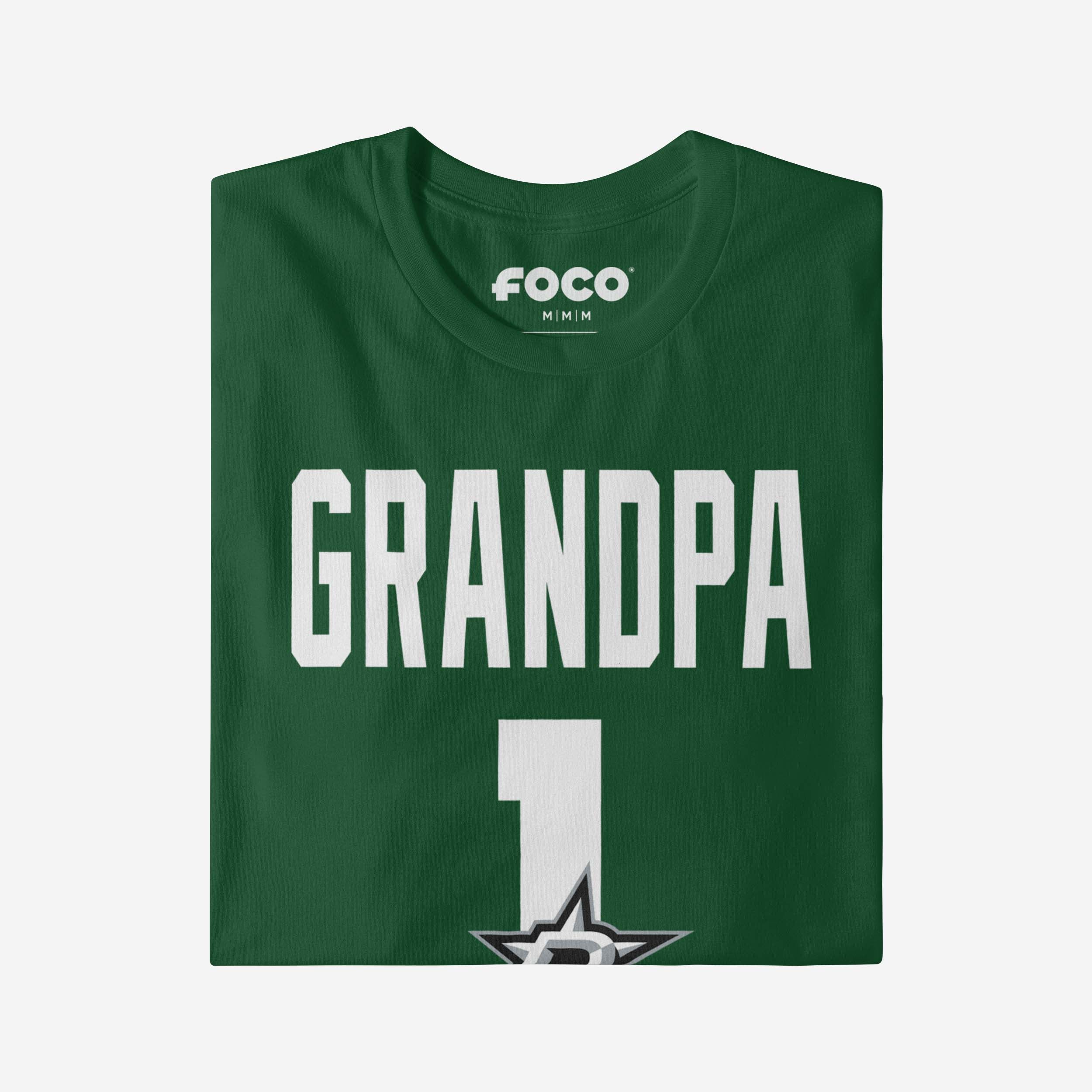 Dallas Stars Number 1 Grandpa T-Shirt - Image 3