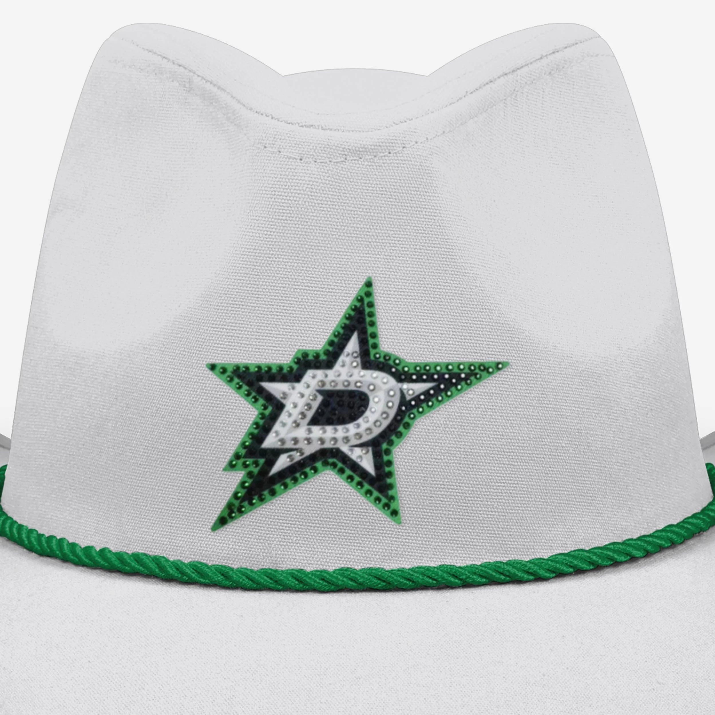 Dallas Stars White Rhinestone Logo Cowboy Hat - Image 2