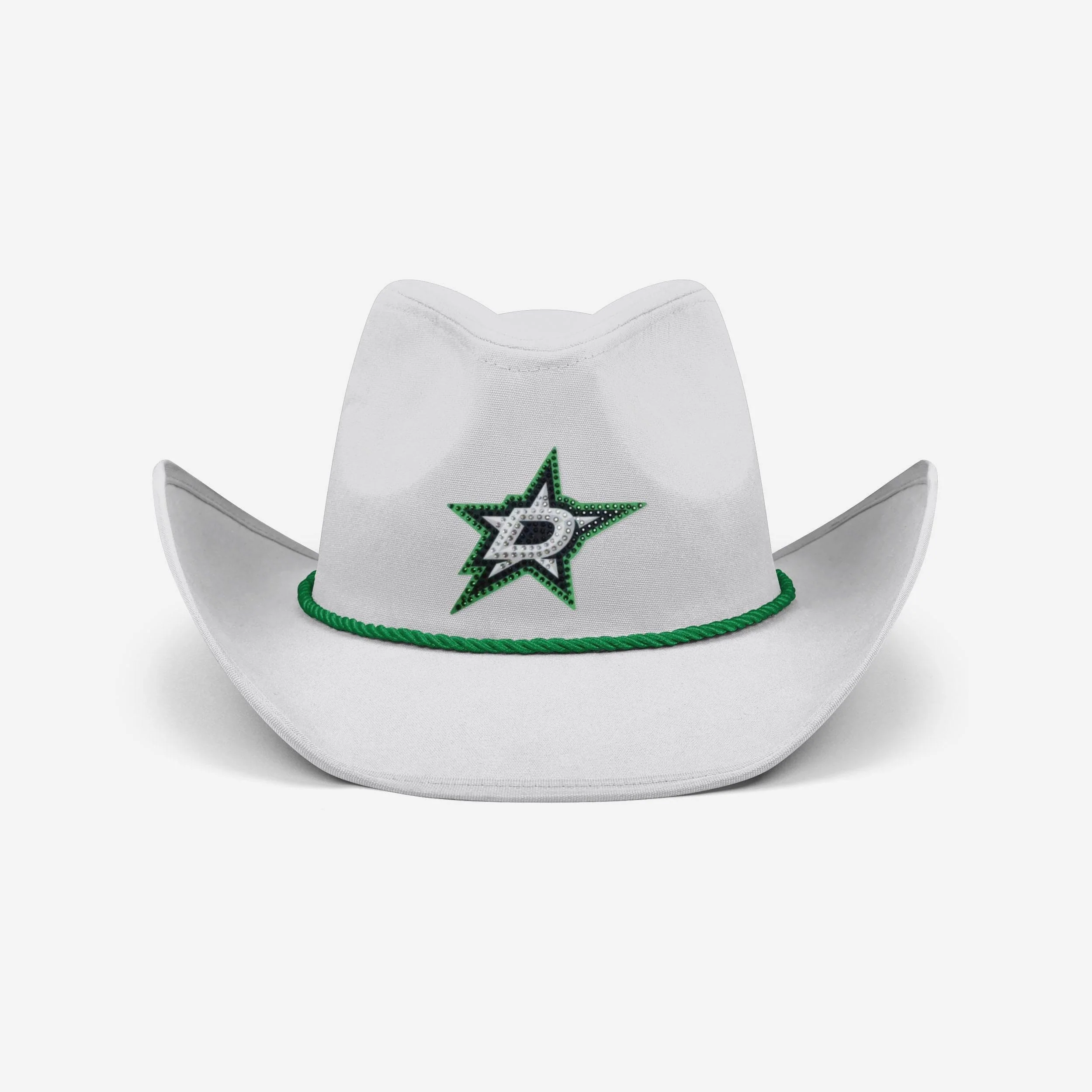 Dallas Stars White Rhinestone Logo Cowboy Hat - Image 3