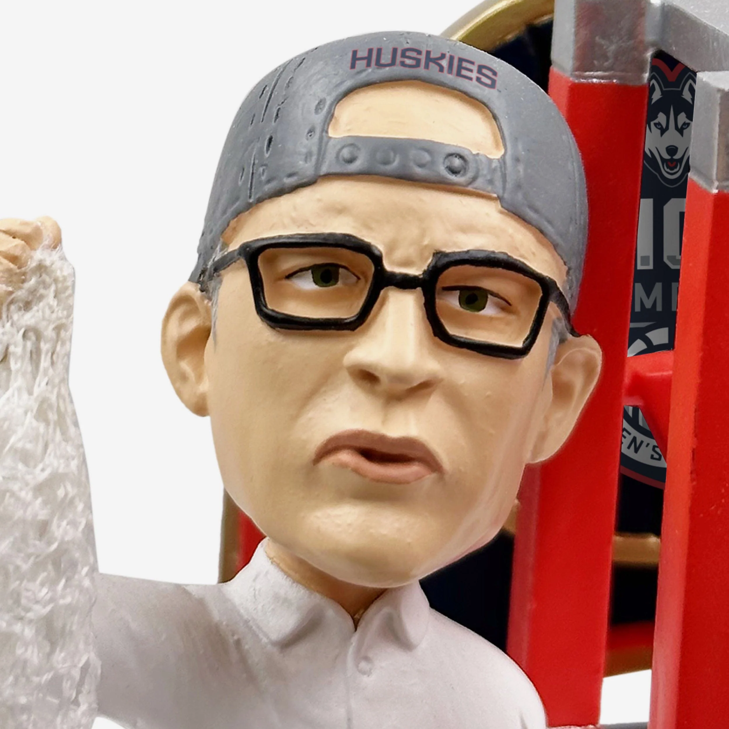 Danny Hurley UConn Huskies 2023 NCAA Men's Basketball National Champions Cutting the Net Mini Bobblehead Scene - Image 2