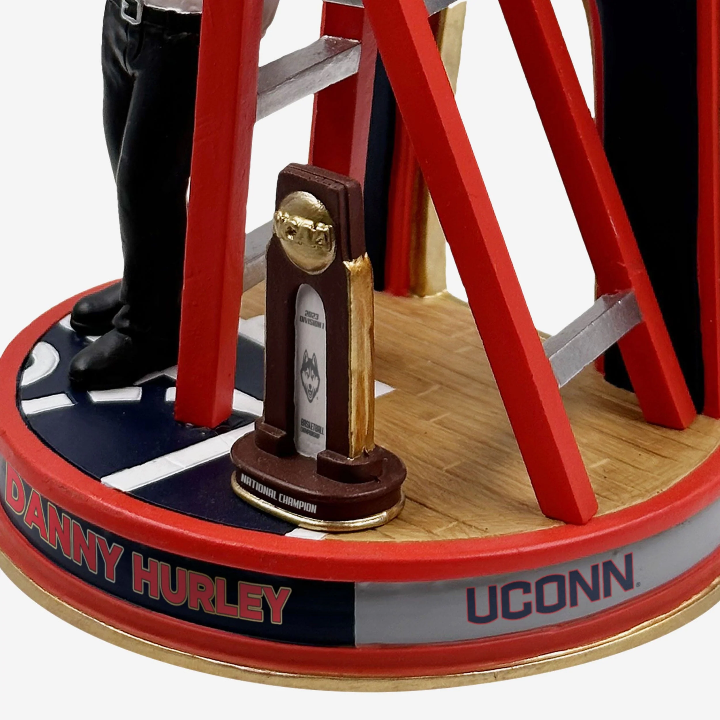 Danny Hurley UConn Huskies 2023 NCAA Men's Basketball National Champions Cutting the Net Mini Bobblehead Scene - Image 3