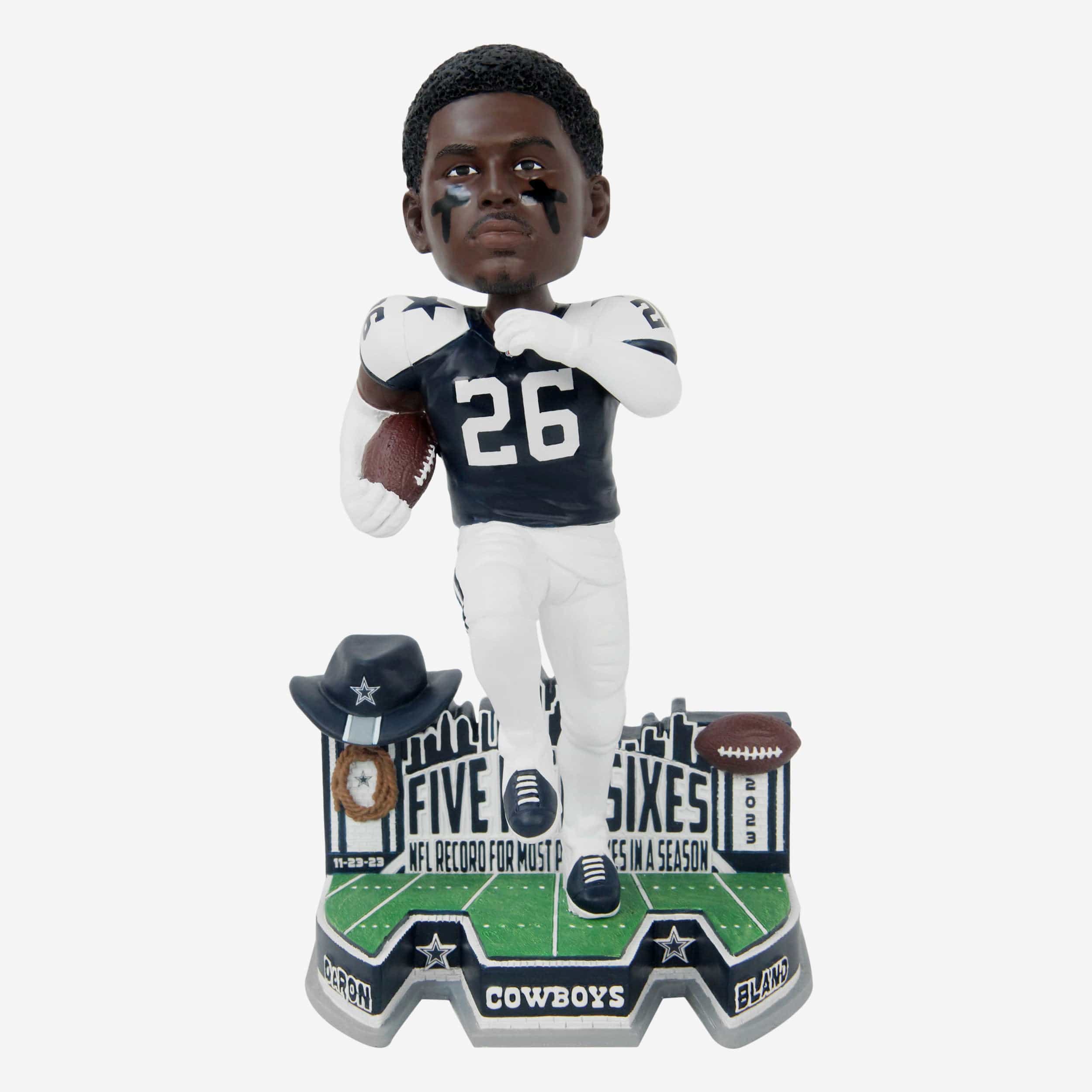 DaRon Bland Dallas Cowboys Pick 6 Record Bobblehead