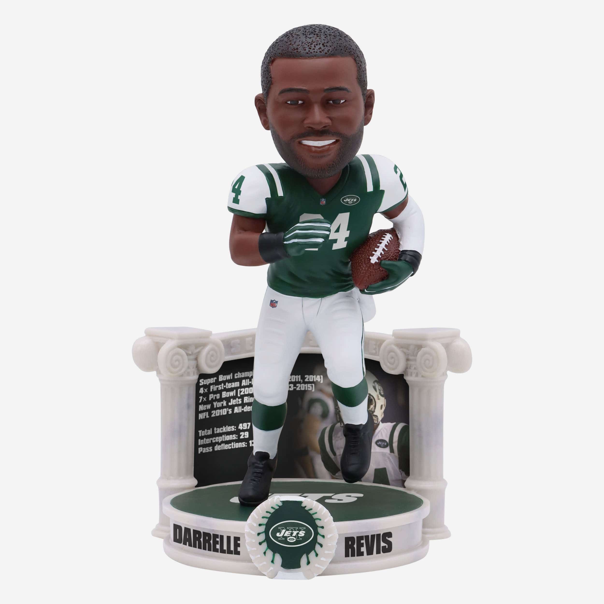 Darrelle Revis New York Jets Career Retrospective Bobblehead