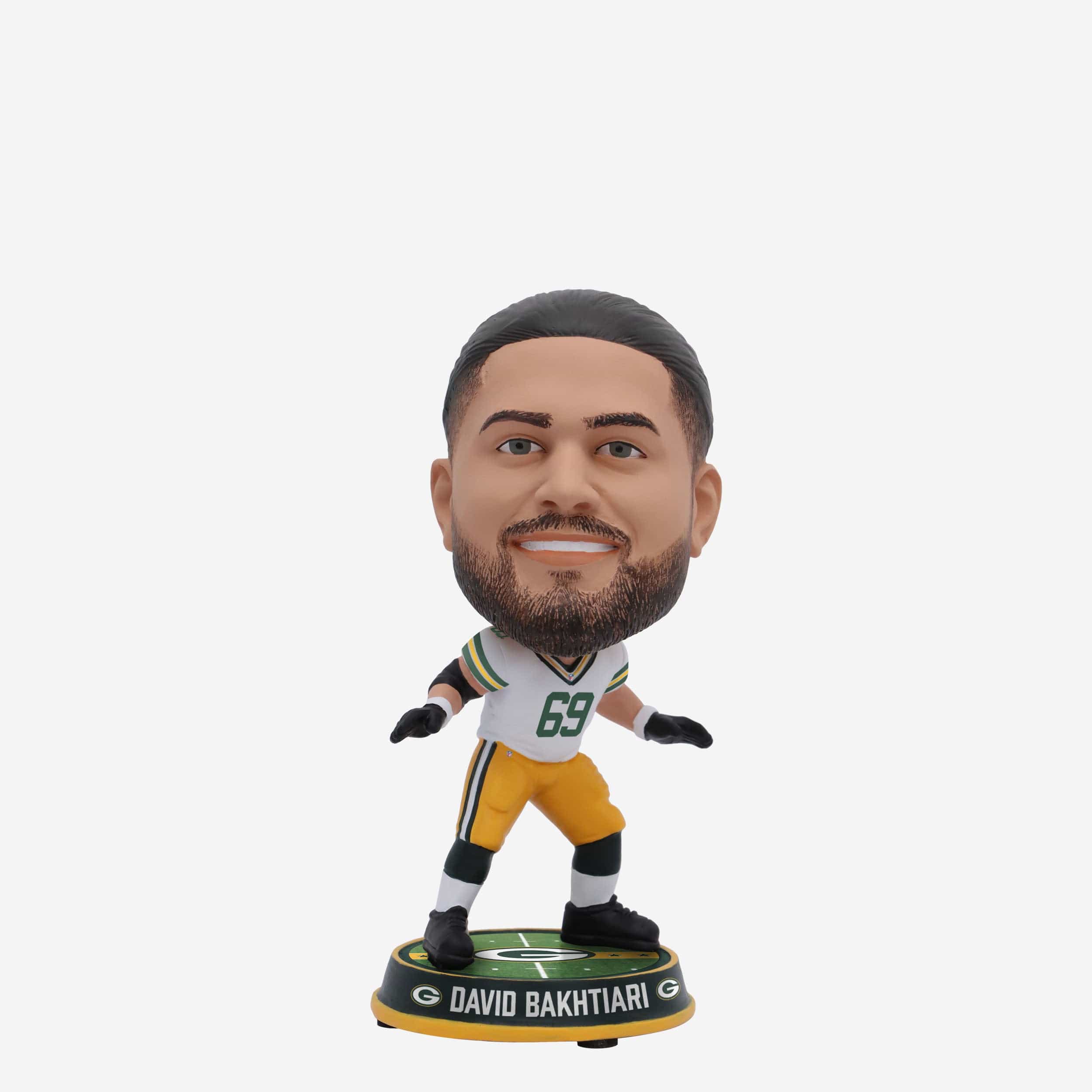 David Bakhtiari Green Bay Packers Field Stripe Mini Bighead Bobblehead