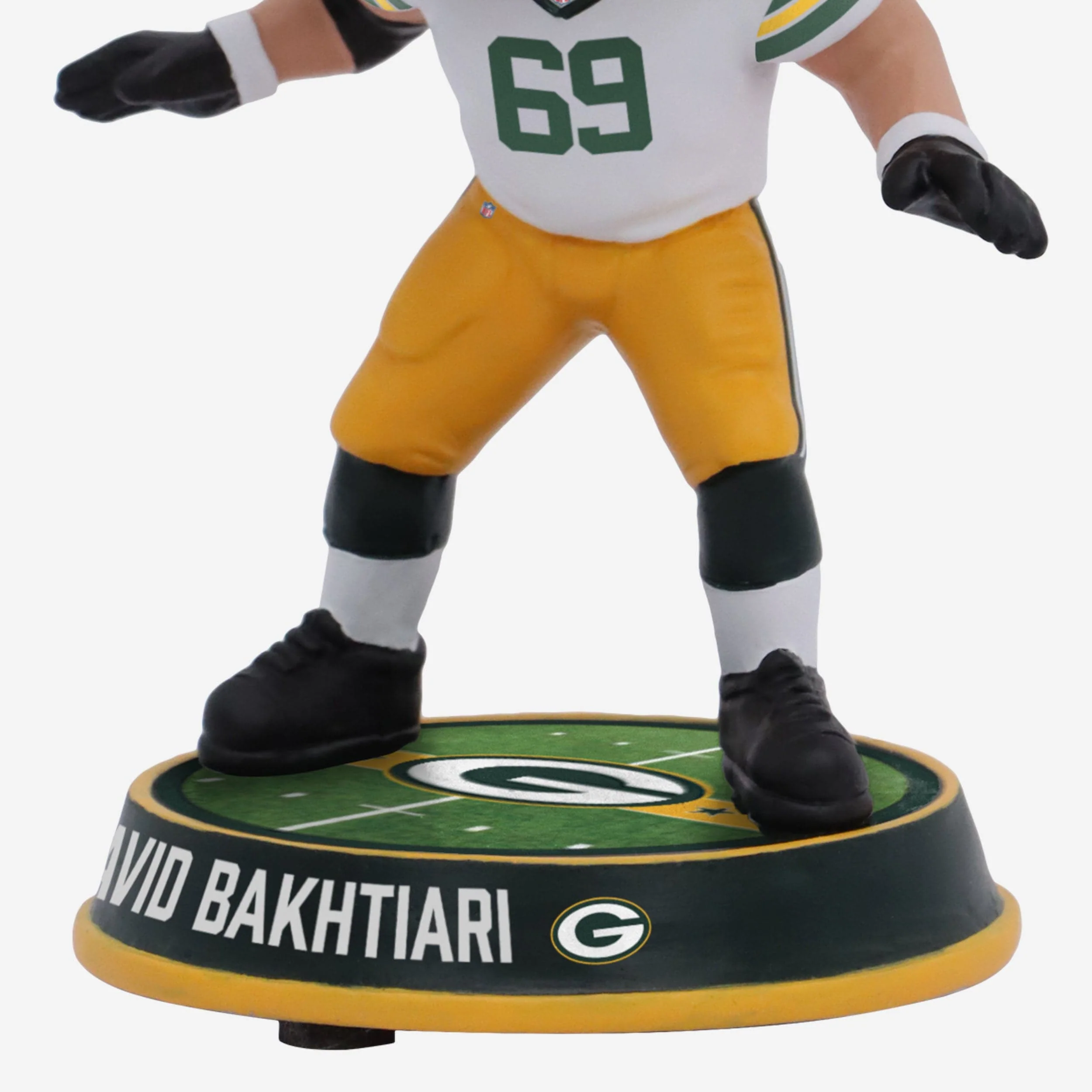 David Bakhtiari Green Bay Packers Field Stripe Mini Bighead Bobblehead - Image 3