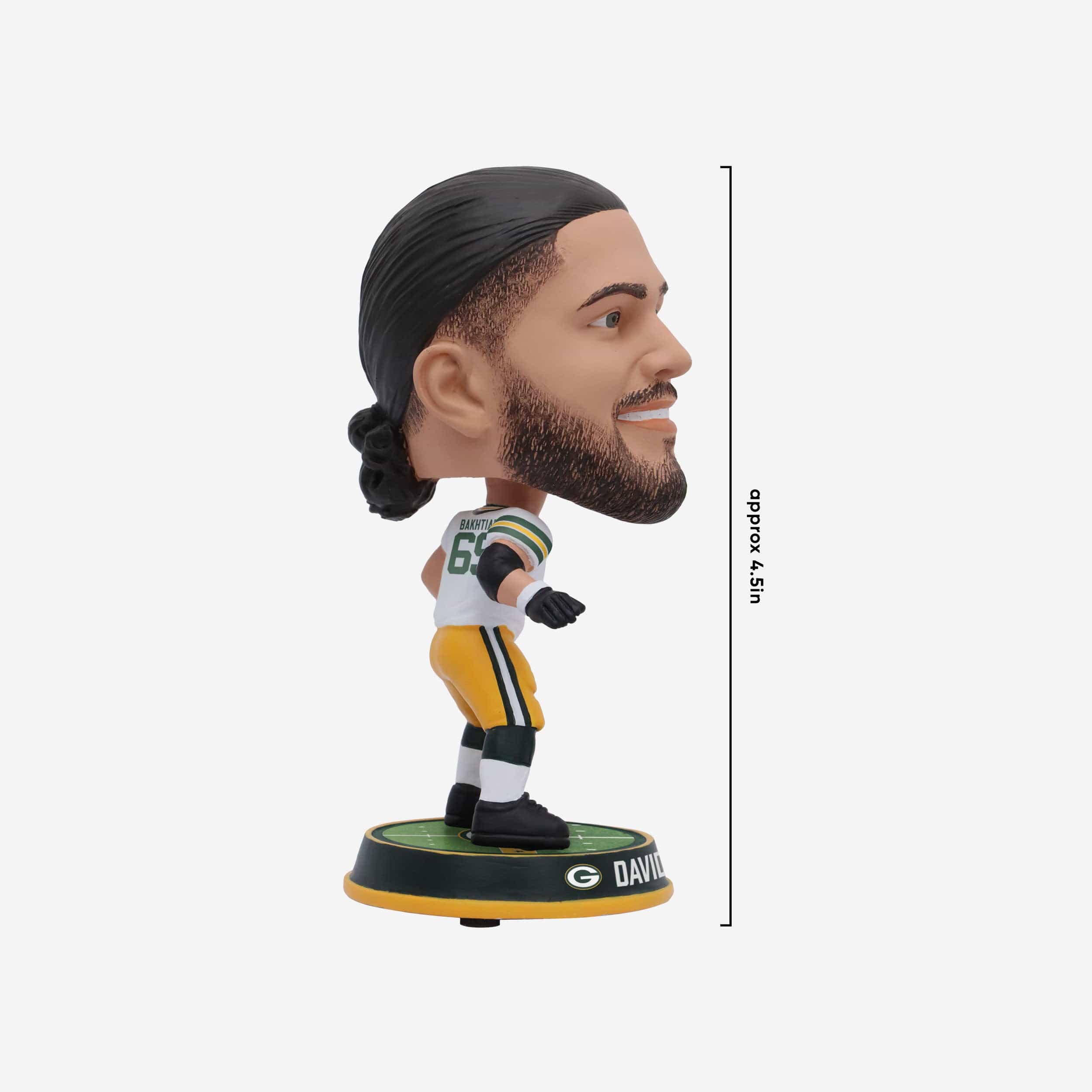 David Bakhtiari Green Bay Packers Field Stripe Mini Bighead Bobblehead - Image 4