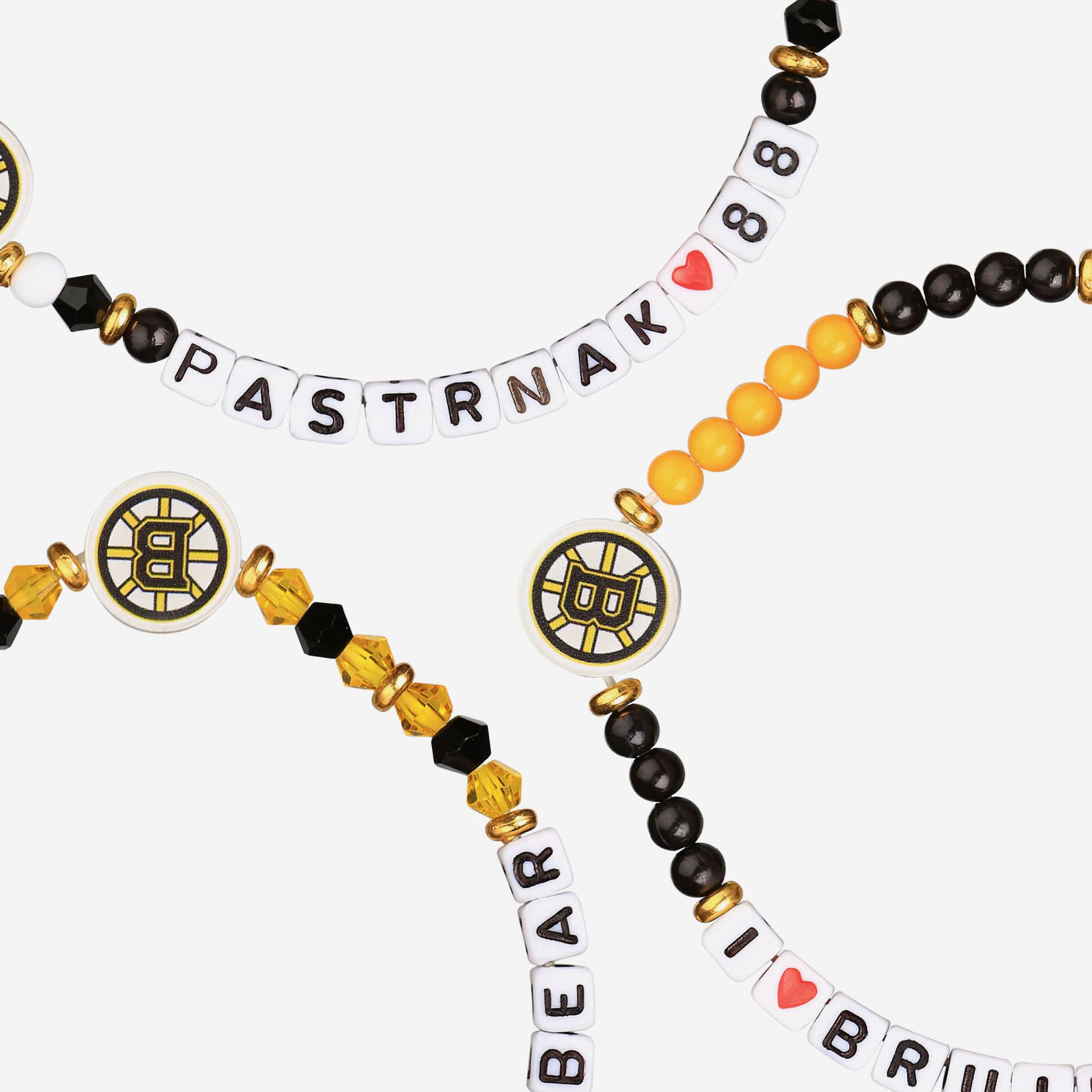David Pastrnak Boston Bruins 3 Pack Player Friendship Bracelet - Image 2