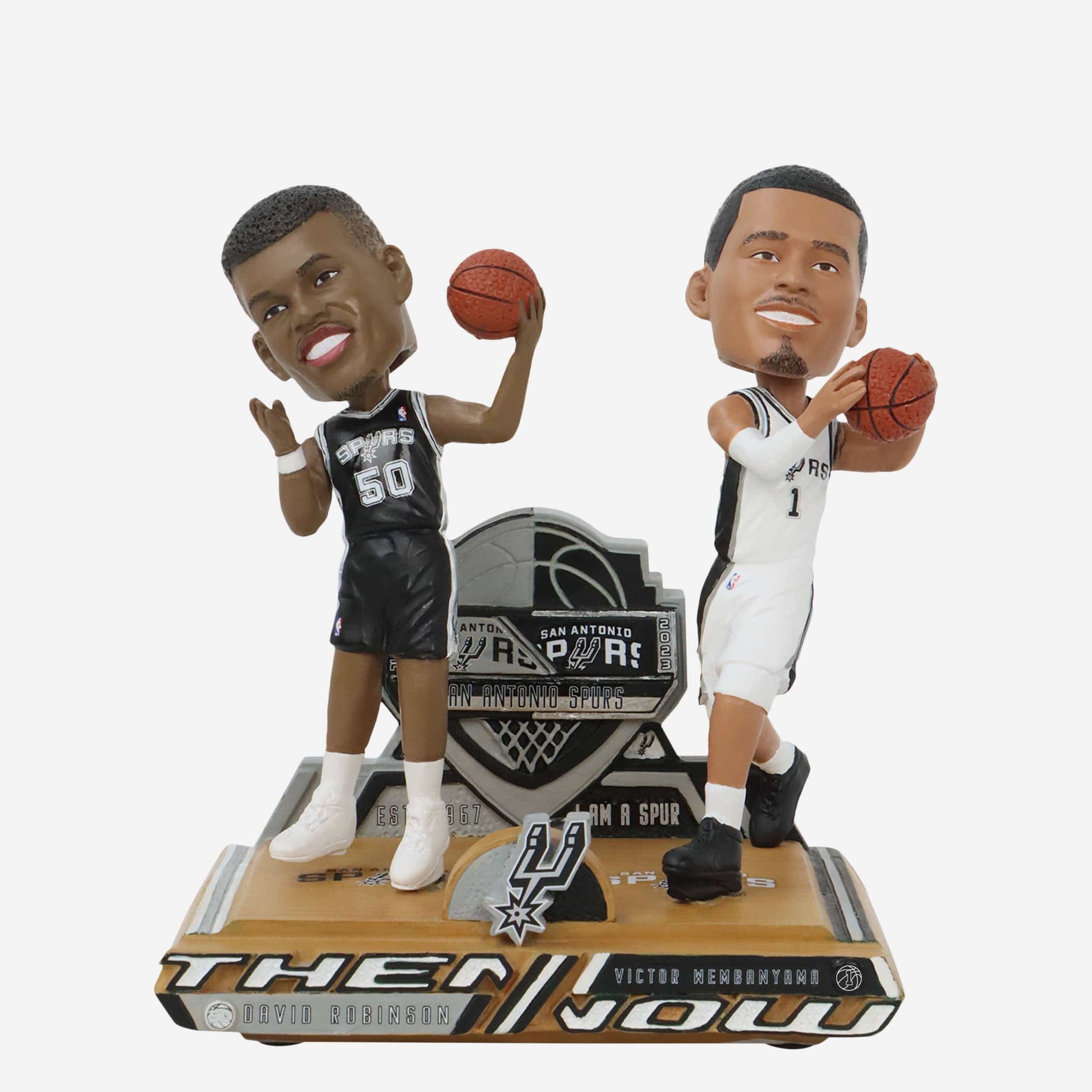 David Robinson & Victor Wembanyama San Antonio Spurs Then and Now Bobblehead